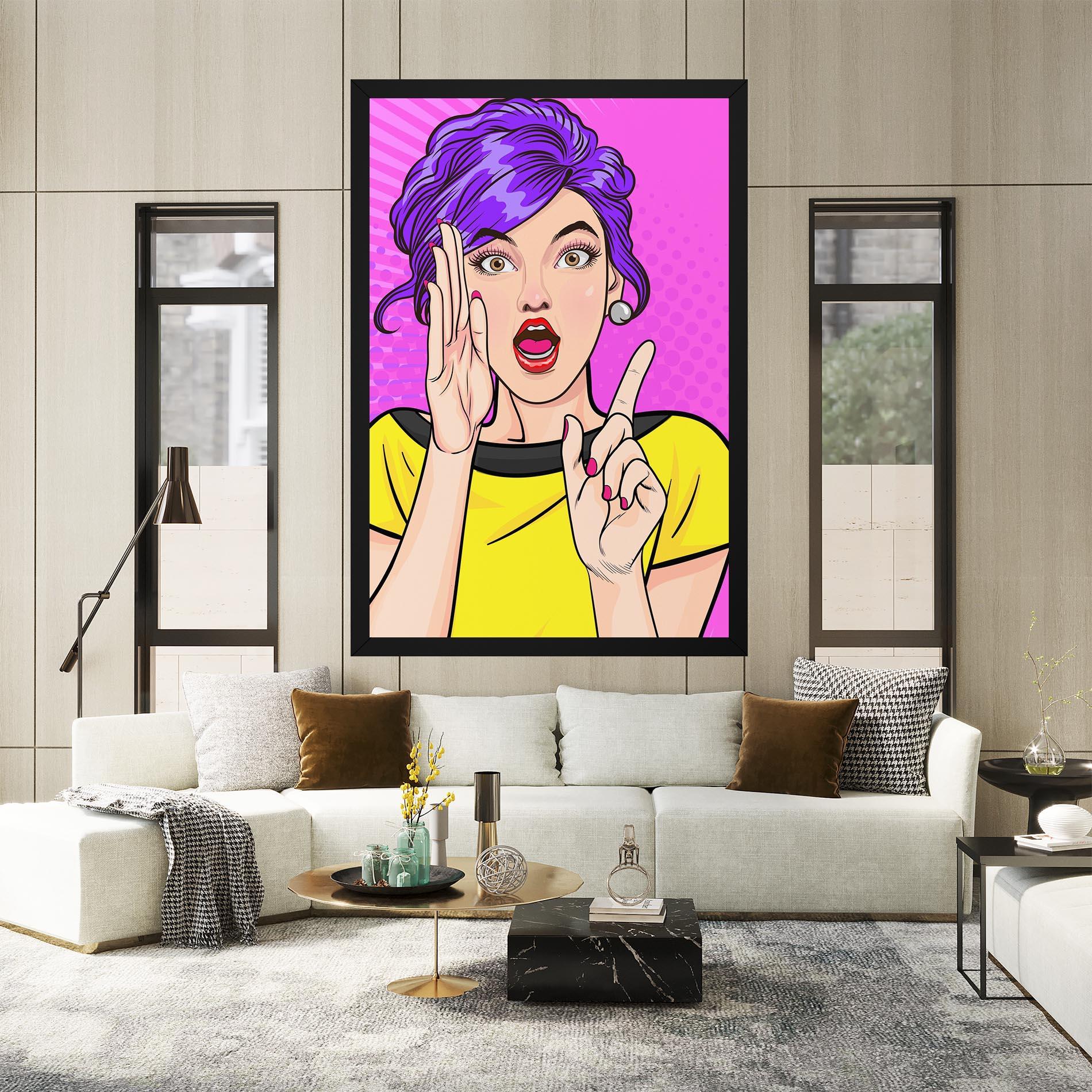 Tablou Canvas Surprised Pop Woman mockup 2