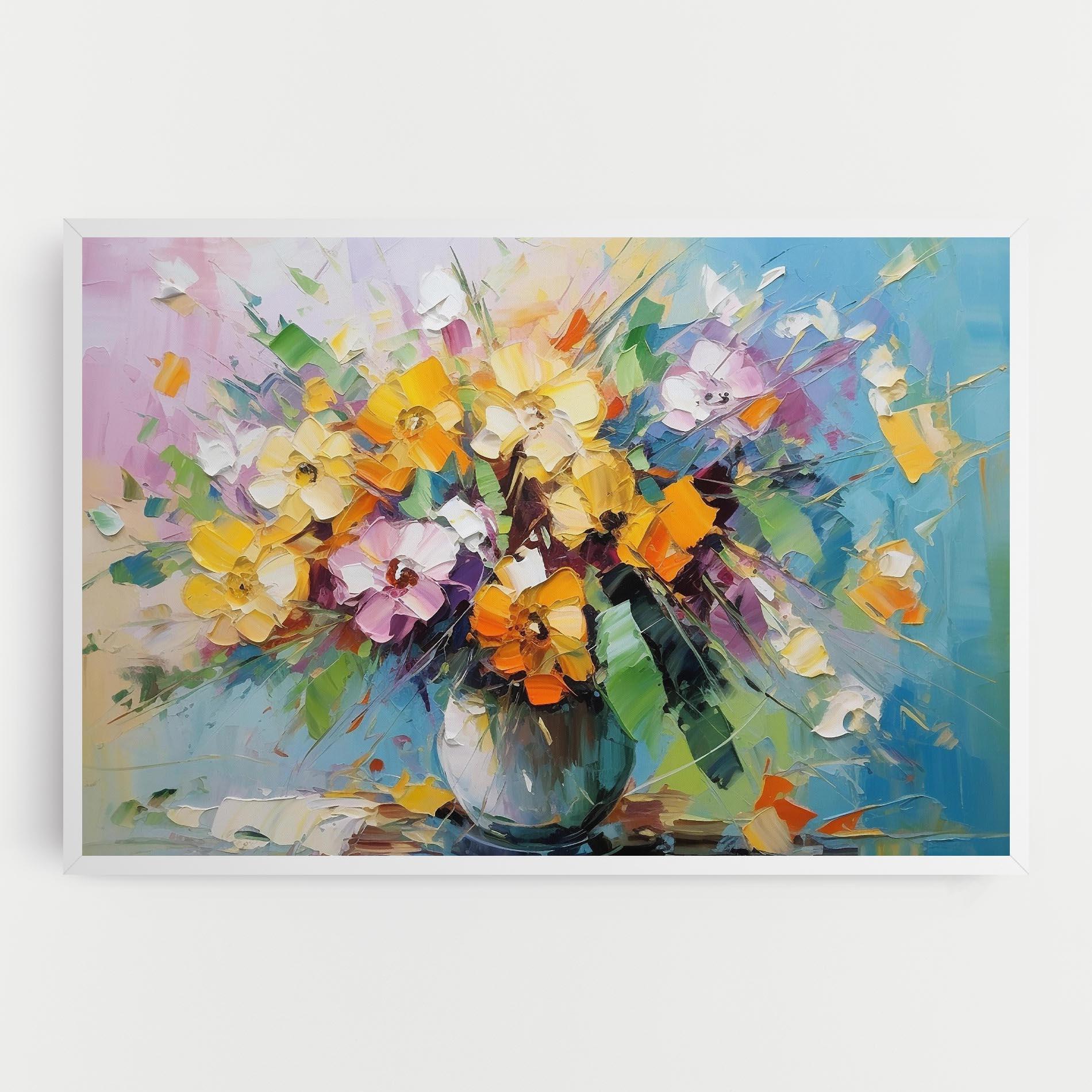 Tablou Canvas Colorfull Flowers Painting mockup 0