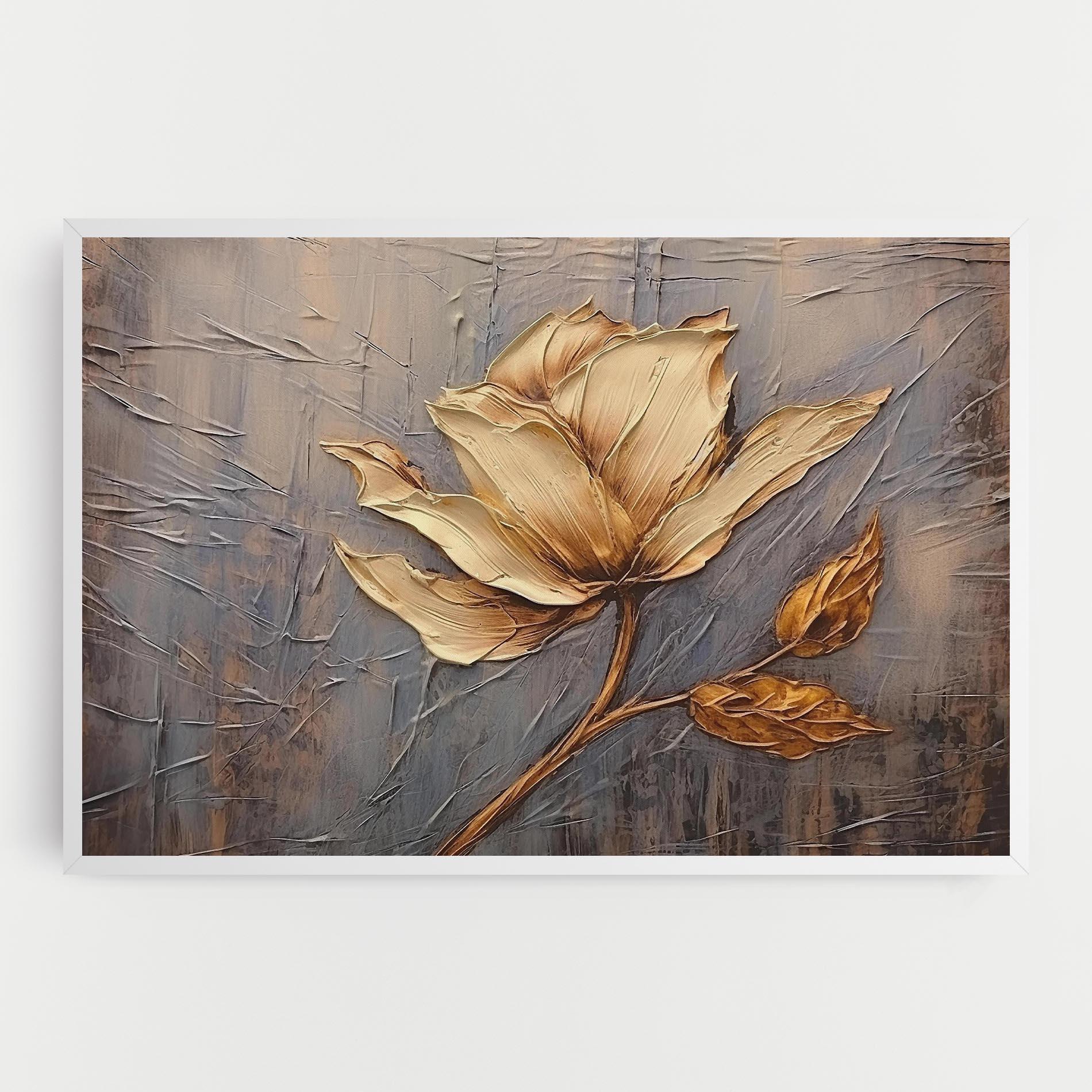Tablou Canvas Cream Rose On Blue mockup 0