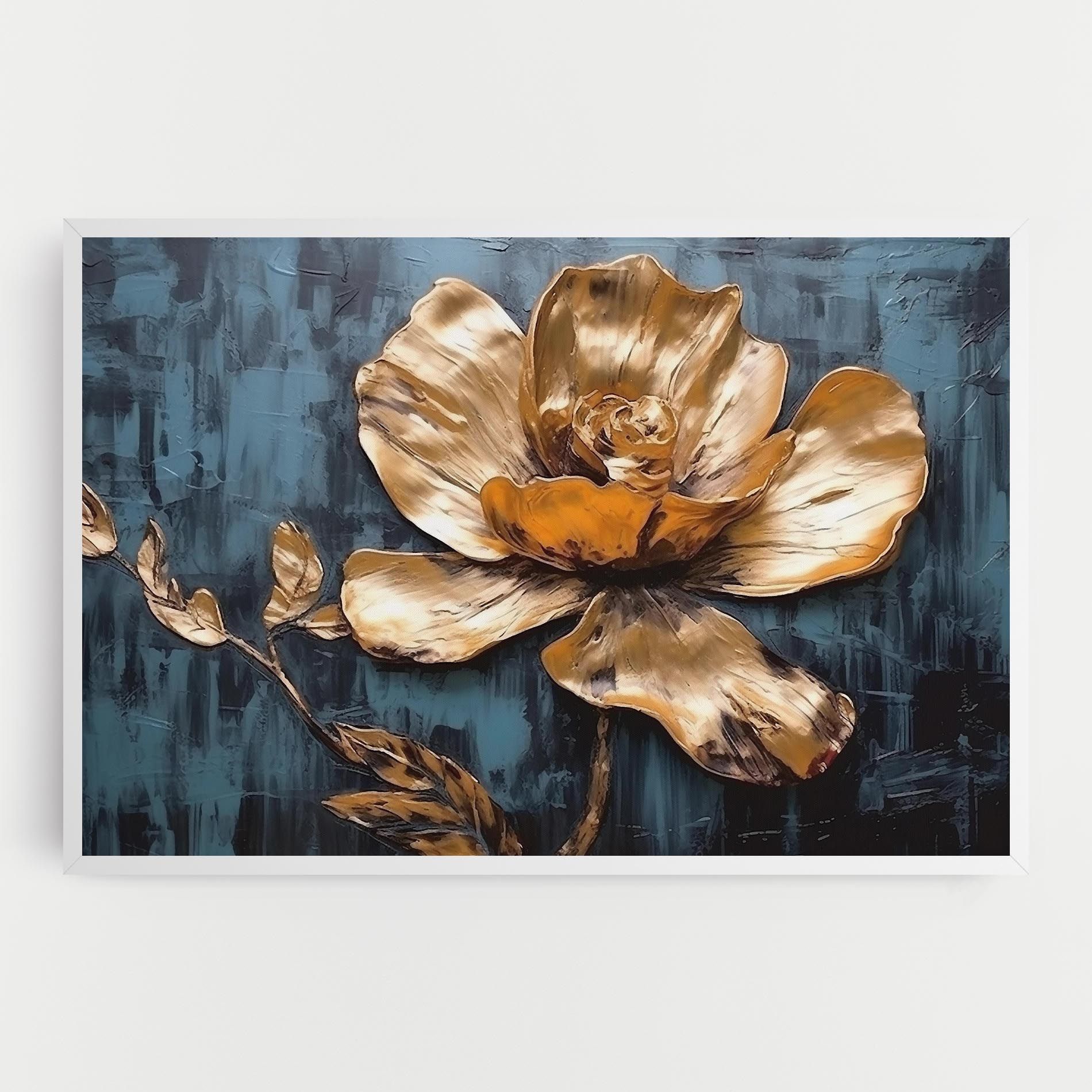 Golden Rose On Blue mockup 0