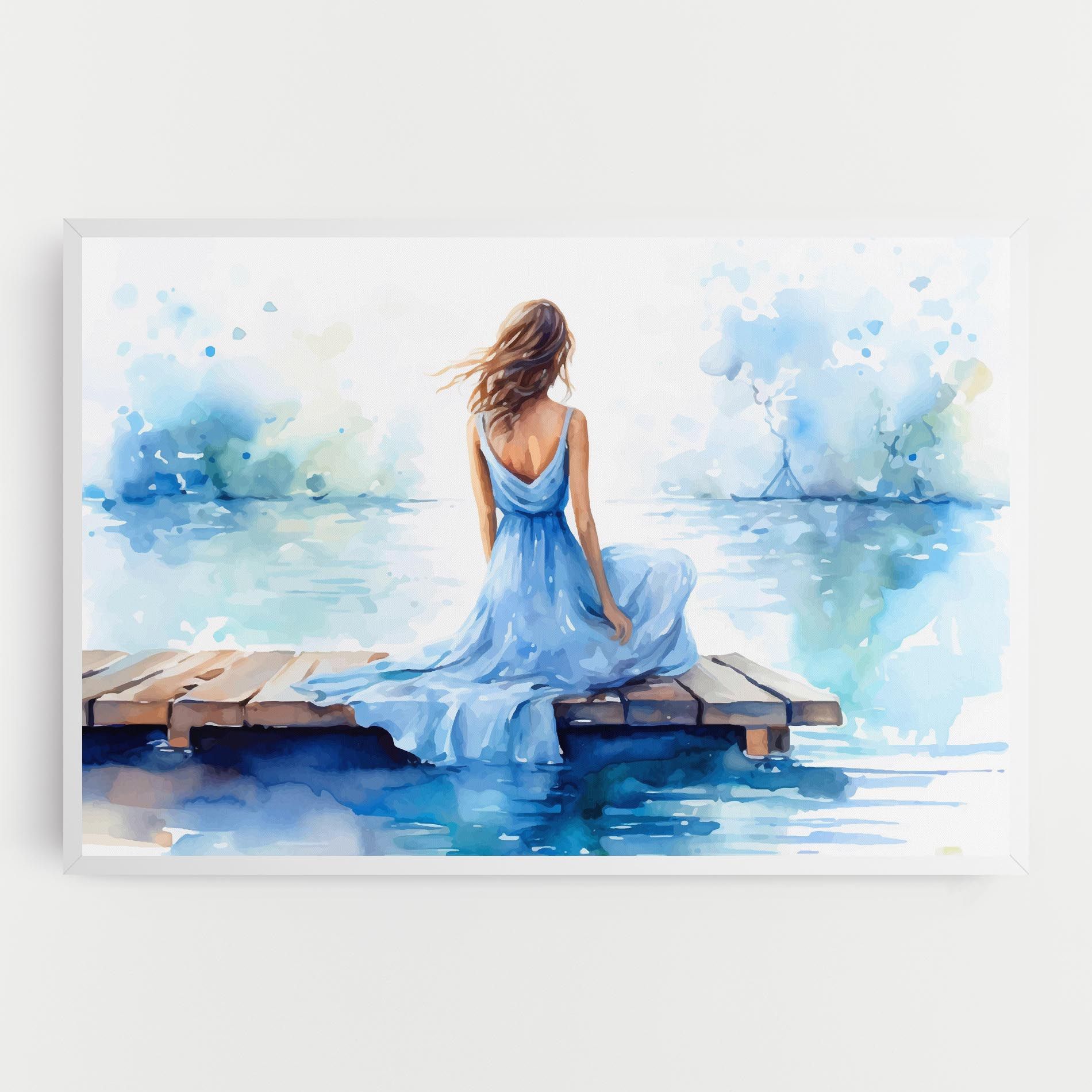 Lake Blue Woman mockup 0