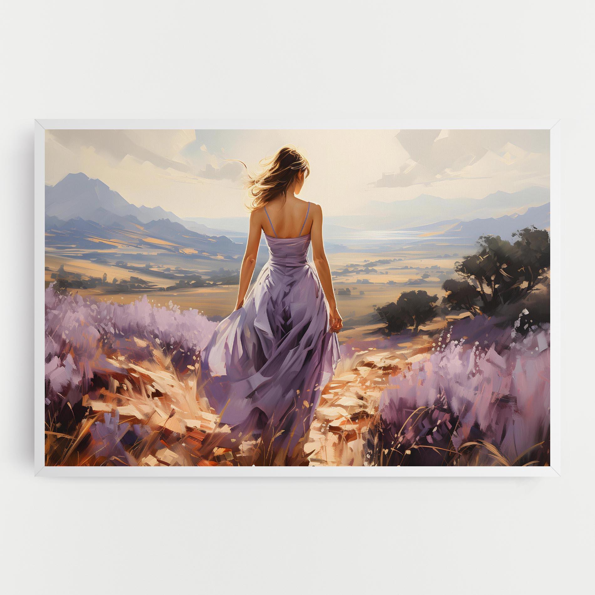 Tablou Canvas Purple Dress Woman mockup 0