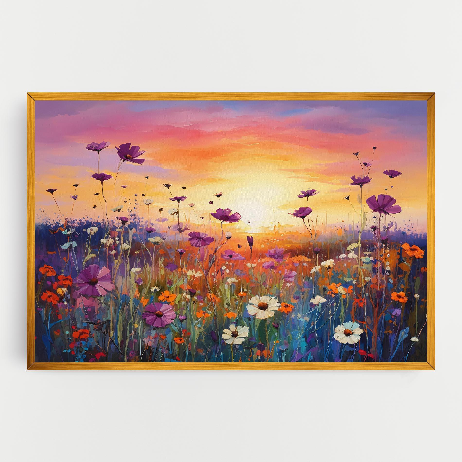 Tablou Canvas Dreamy Field Flowers mockup 0