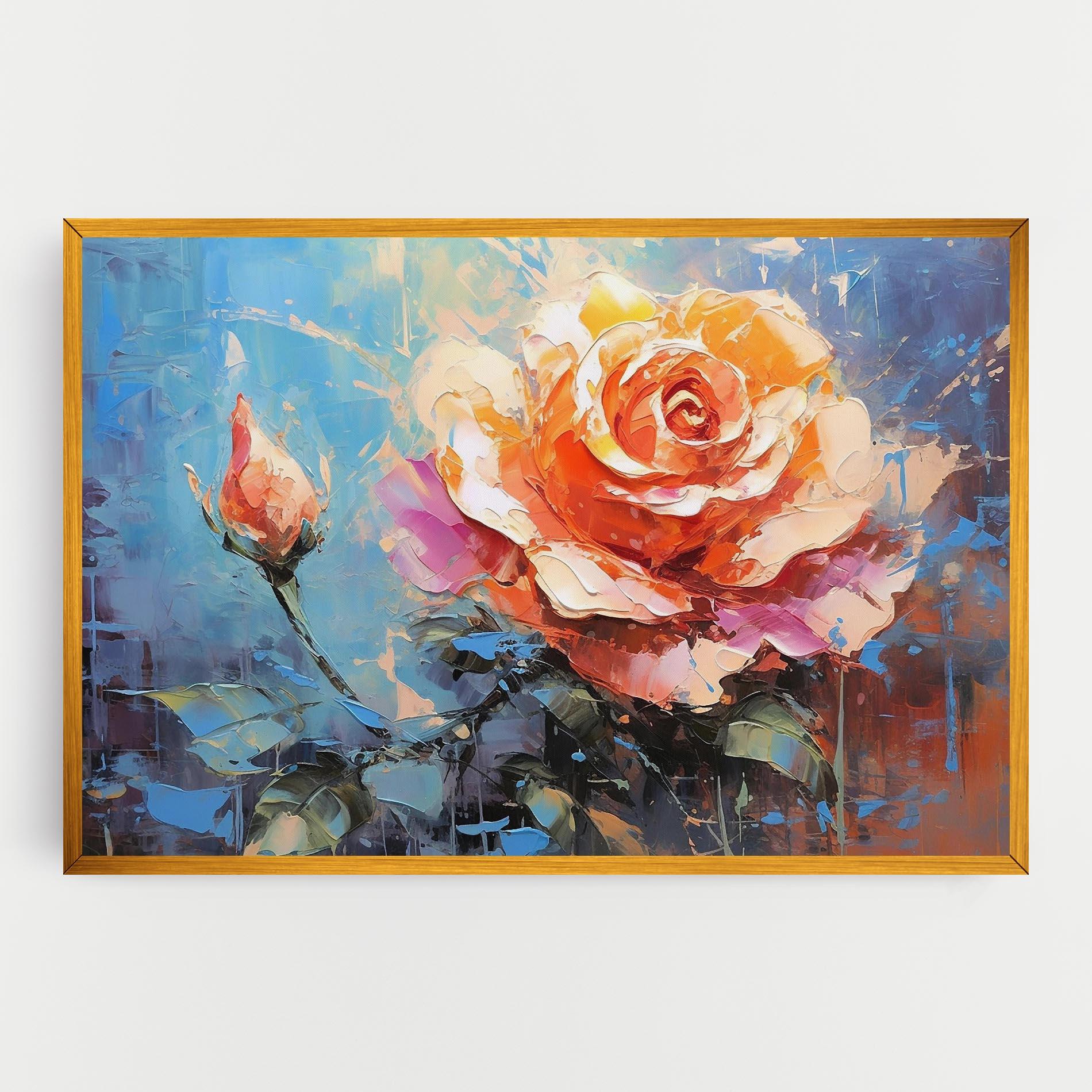 Tablou Canvas Pretty Pink Rose Art mockup 0