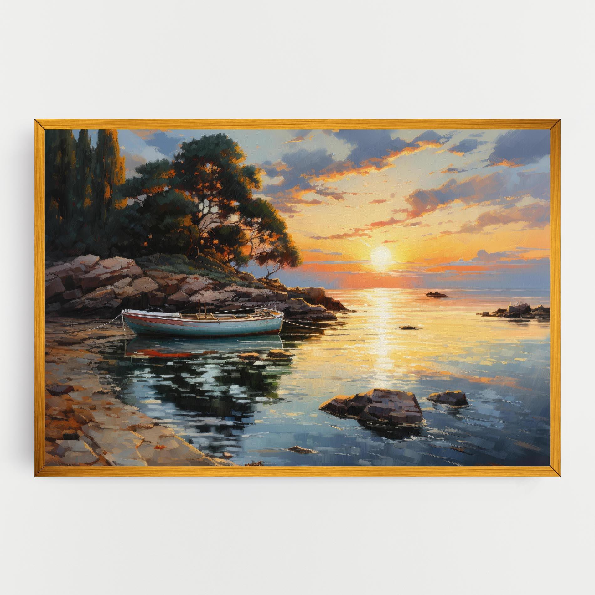 Tablou Canvas Sunset Sea Art mockup 0