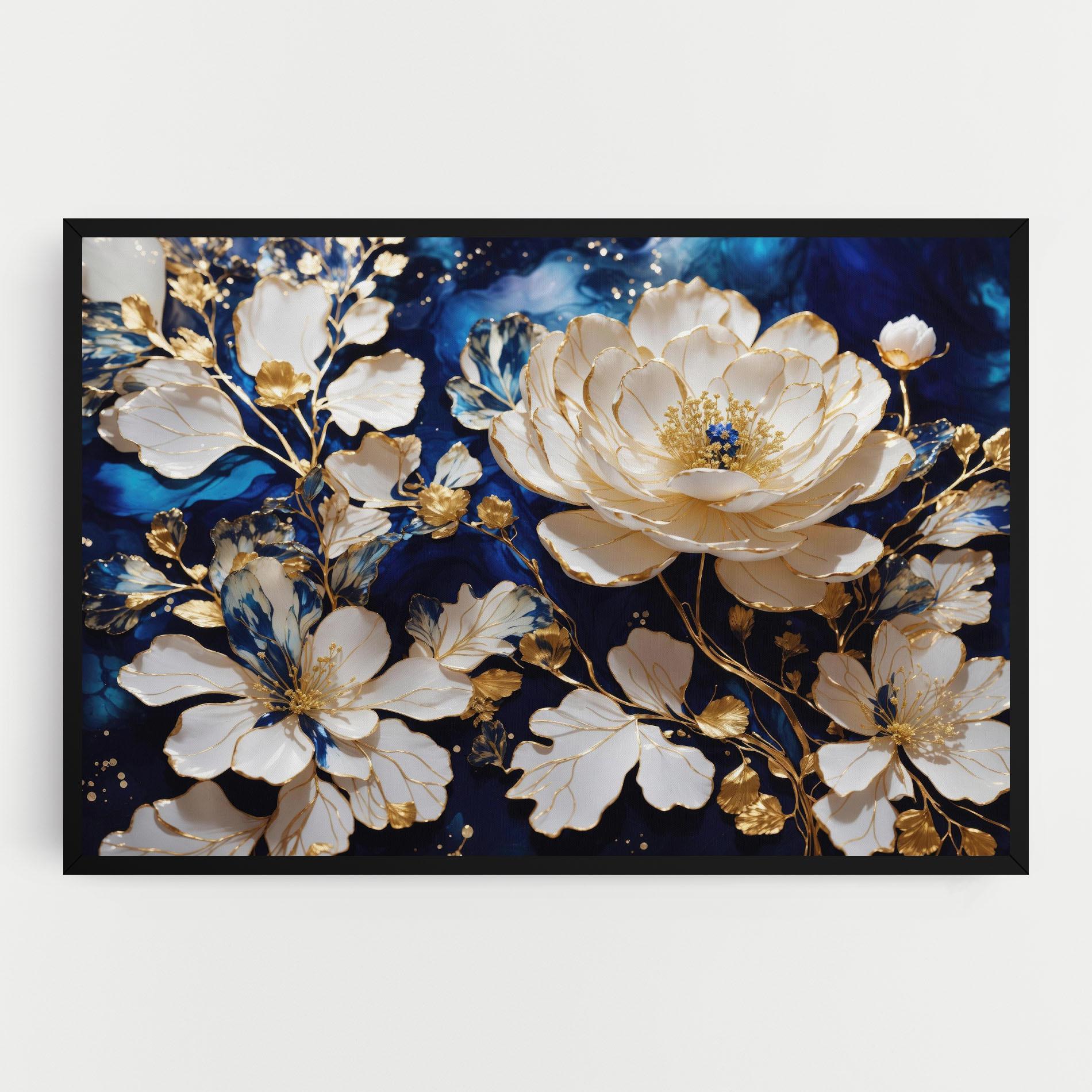 Tablou Canvas Beautiful Golden White Rose mockup 0