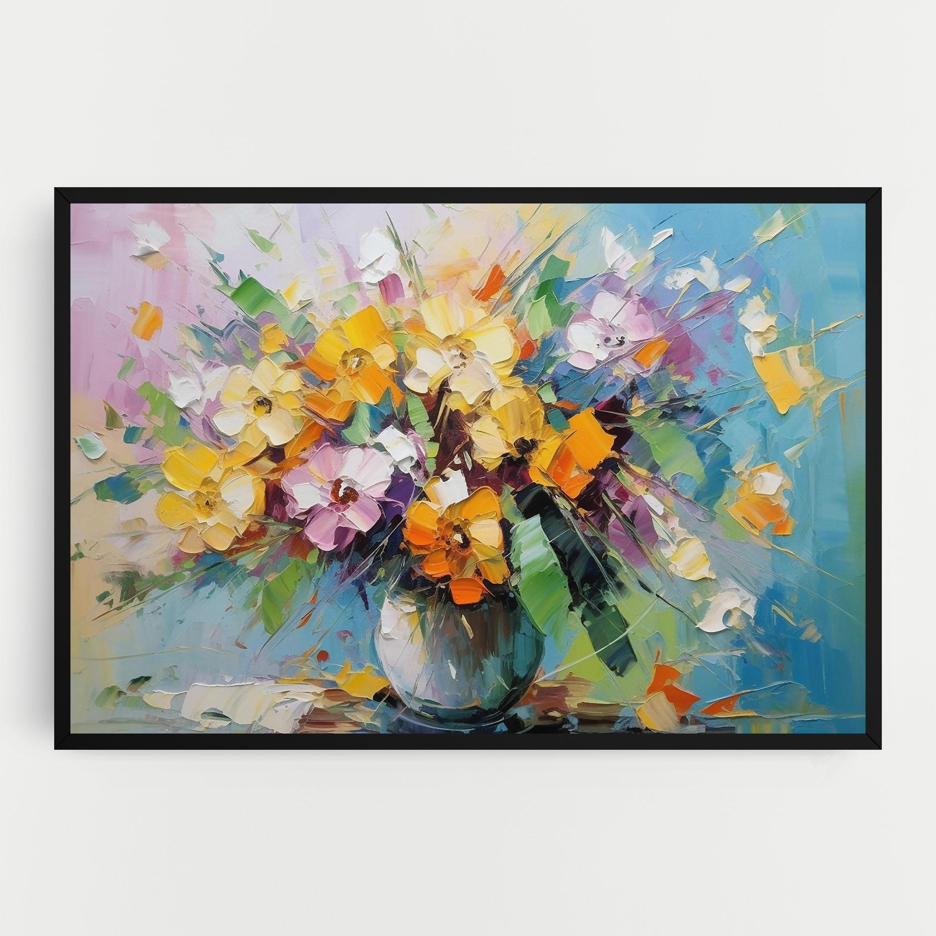 Tablou Canvas Colorfull Flowers Painting mockup 0
