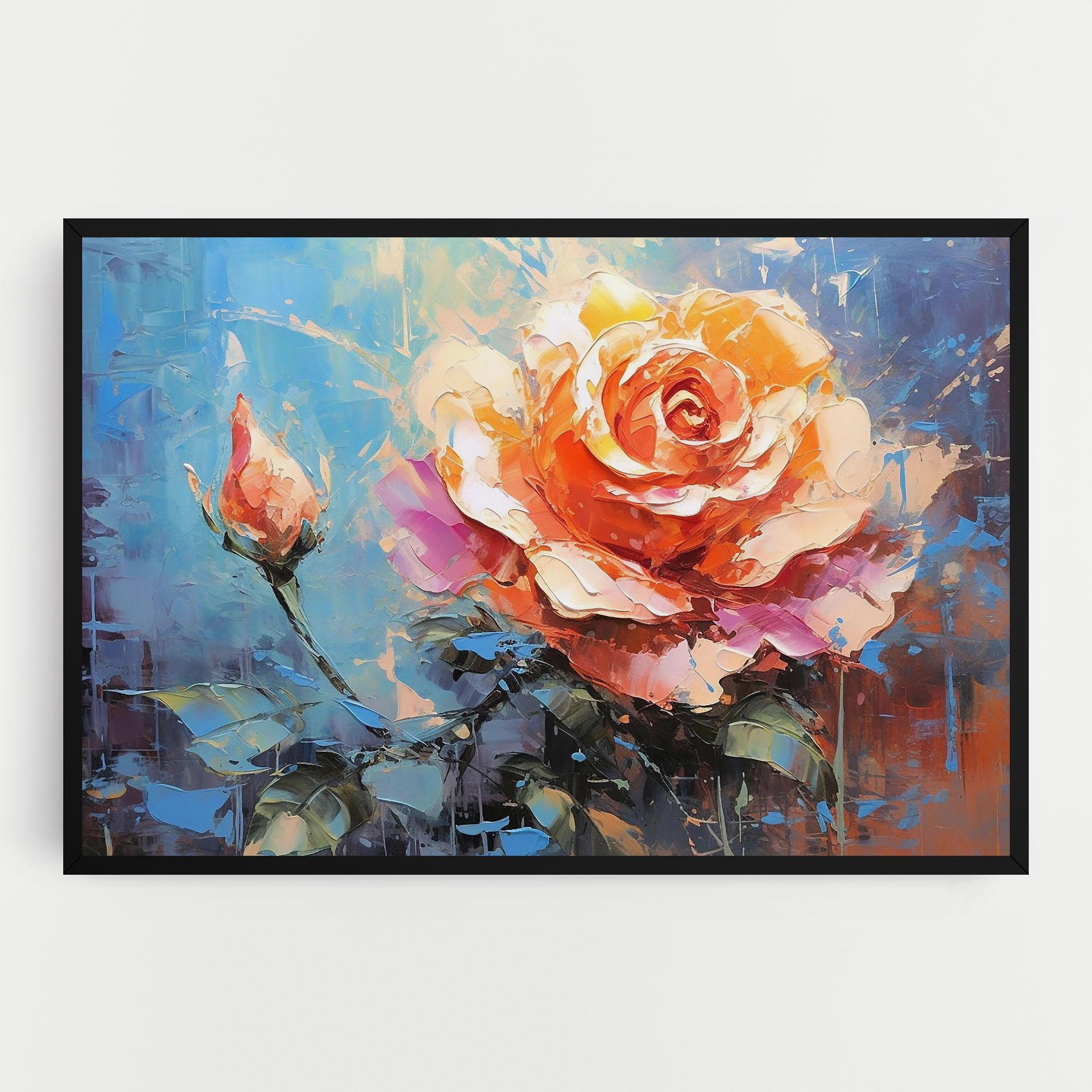 Tablou Canvas Pretty Pink Rose Art mockup 0