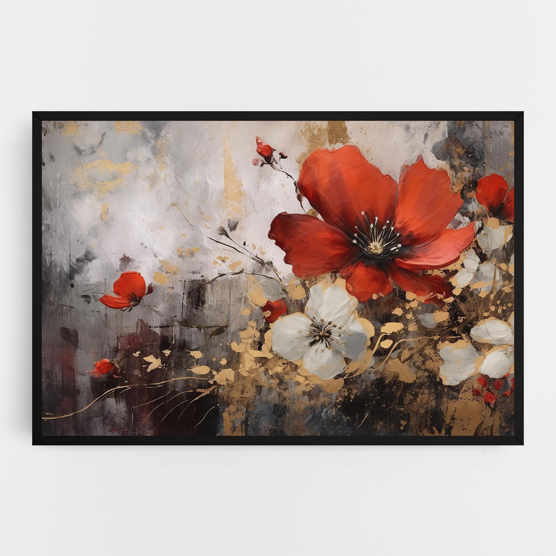 Tablou Canvas Red Poppy Painting mockup 0