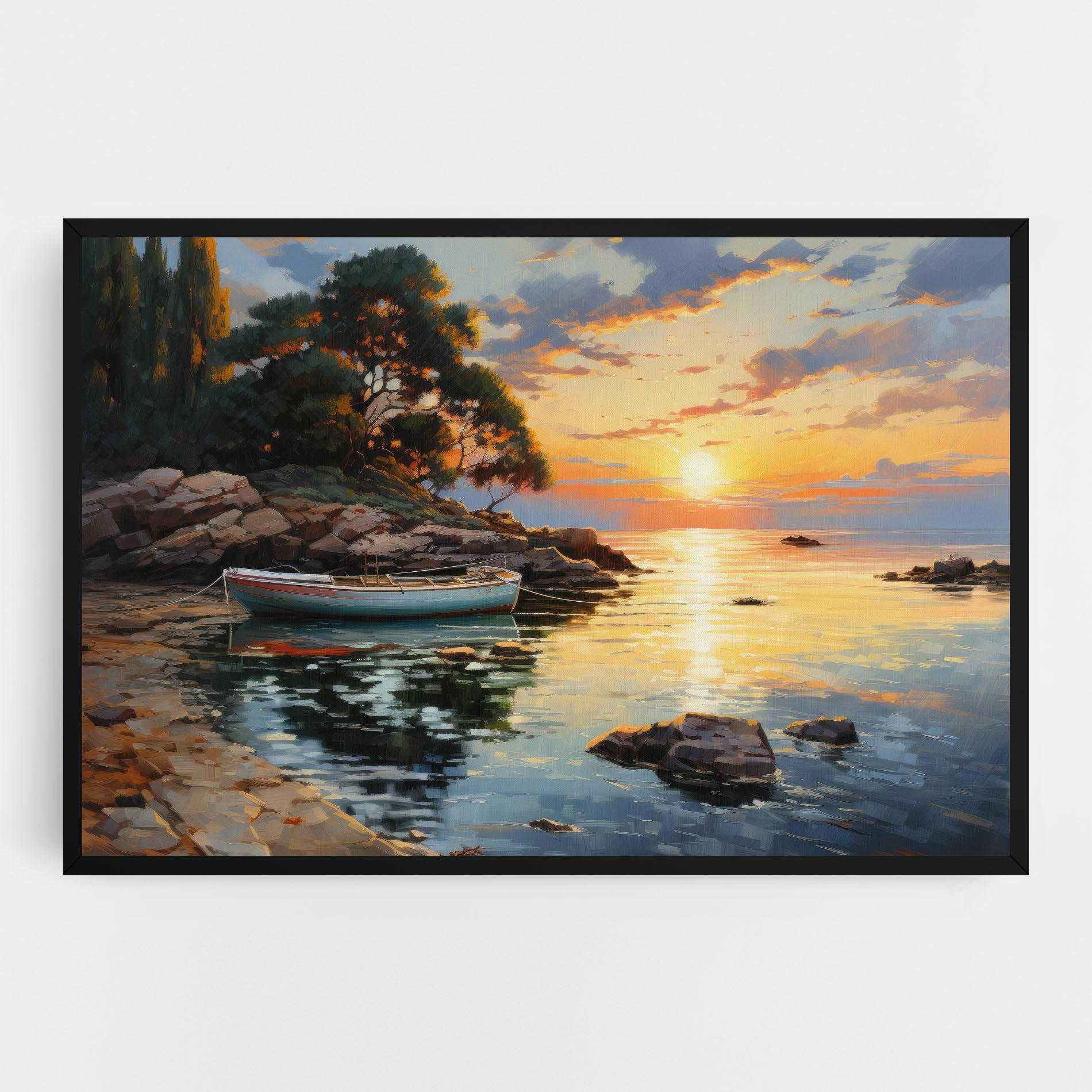 Tablou Canvas Sunset Sea Art mockup 0