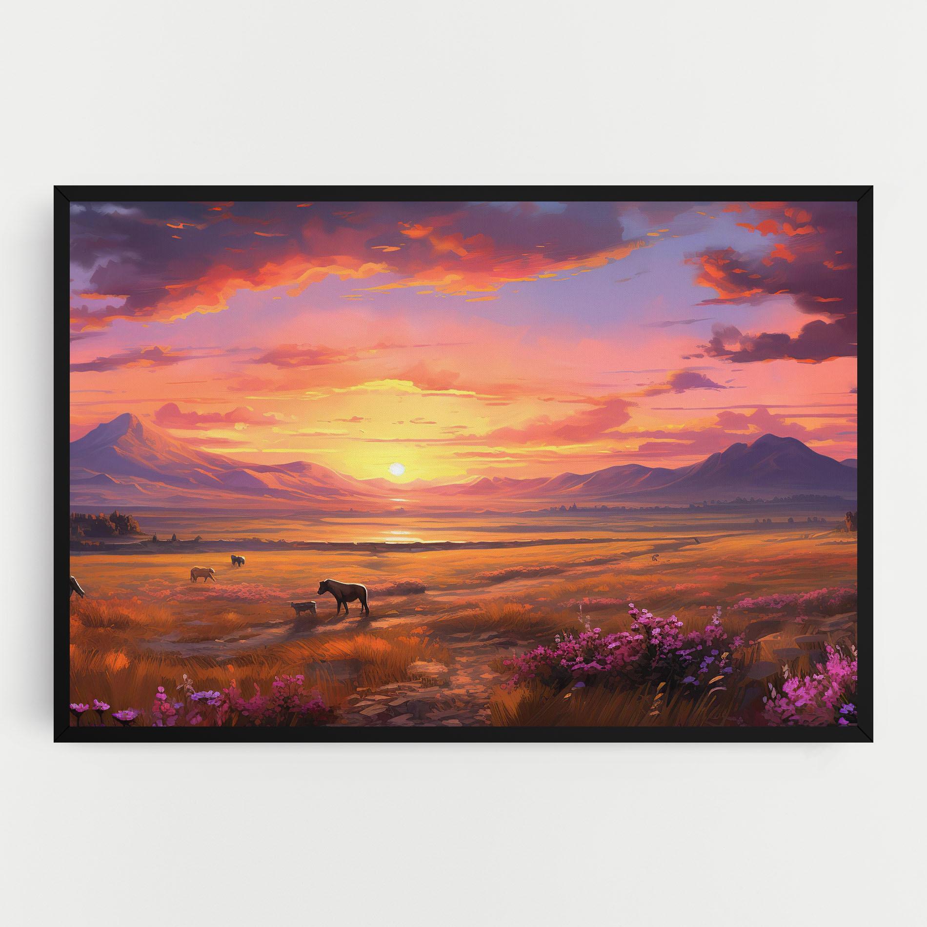 Tablou Canvas Wild Horses Art mockup 0