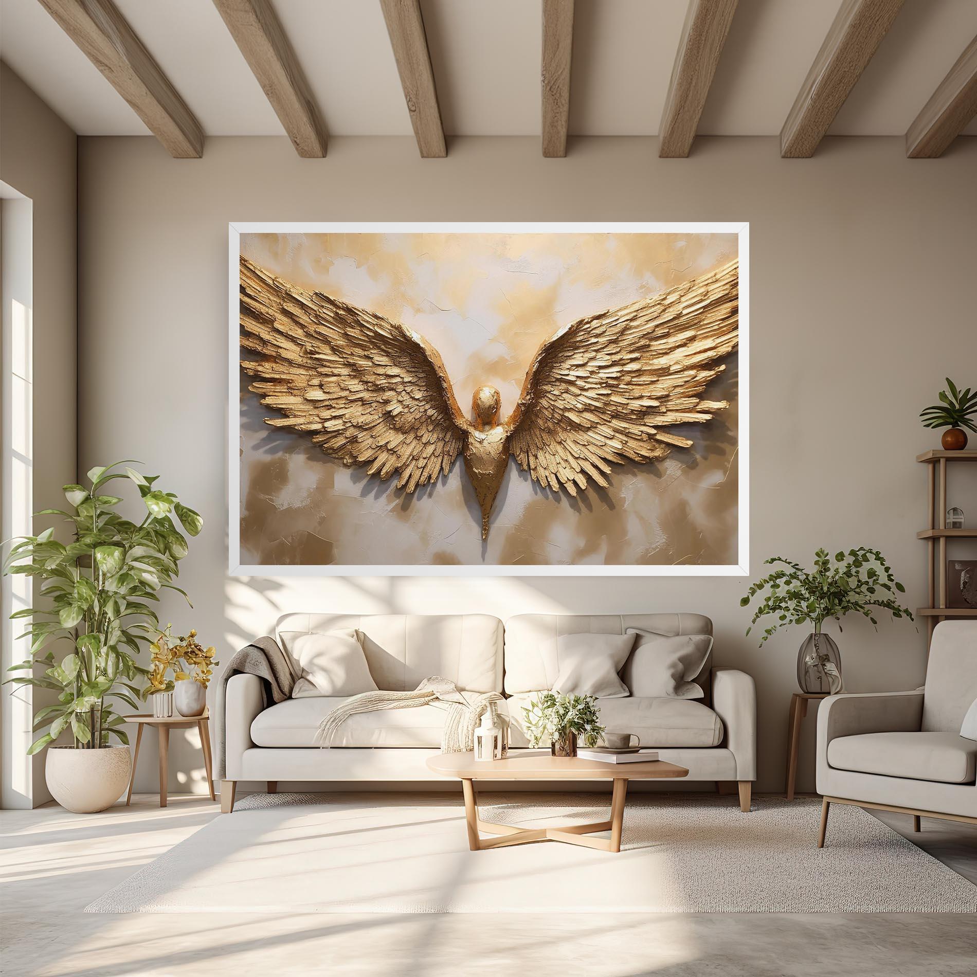 Tablou Canvas Beautiful Gold Wings mockup 6