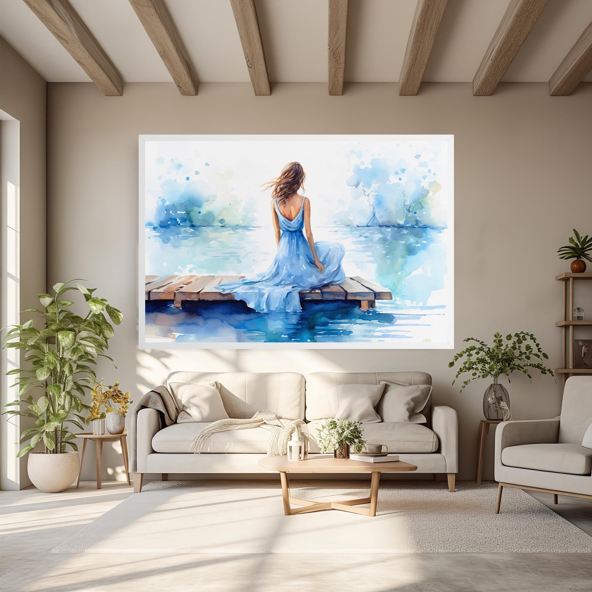 Lake Blue Woman mockup 6