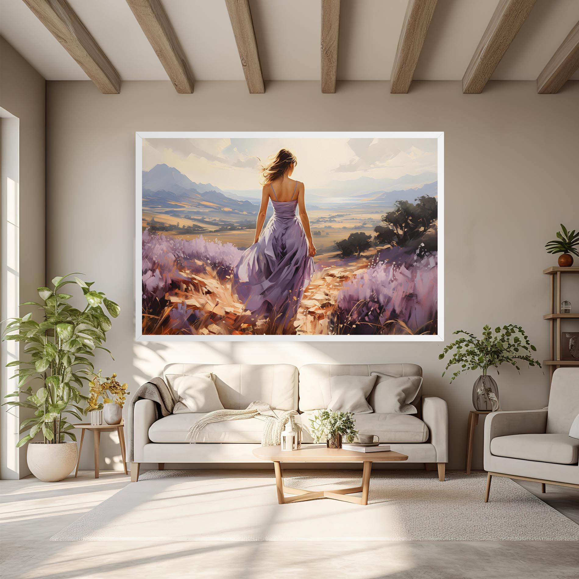 Tablou Canvas Purple Dress Woman mockup 6