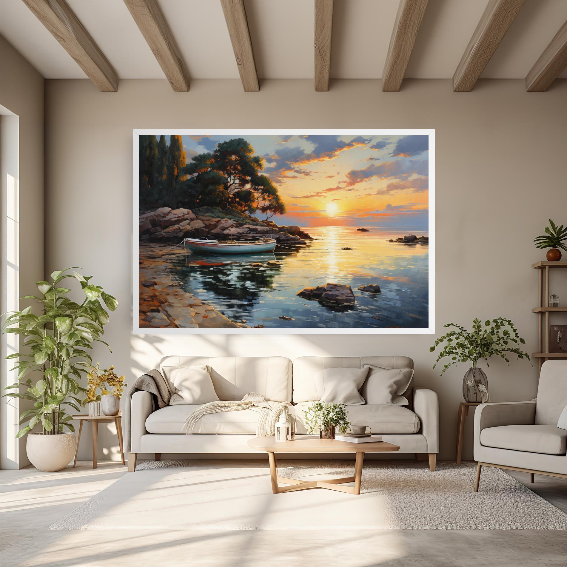 Tablou Canvas Sunset Sea Art mockup 6