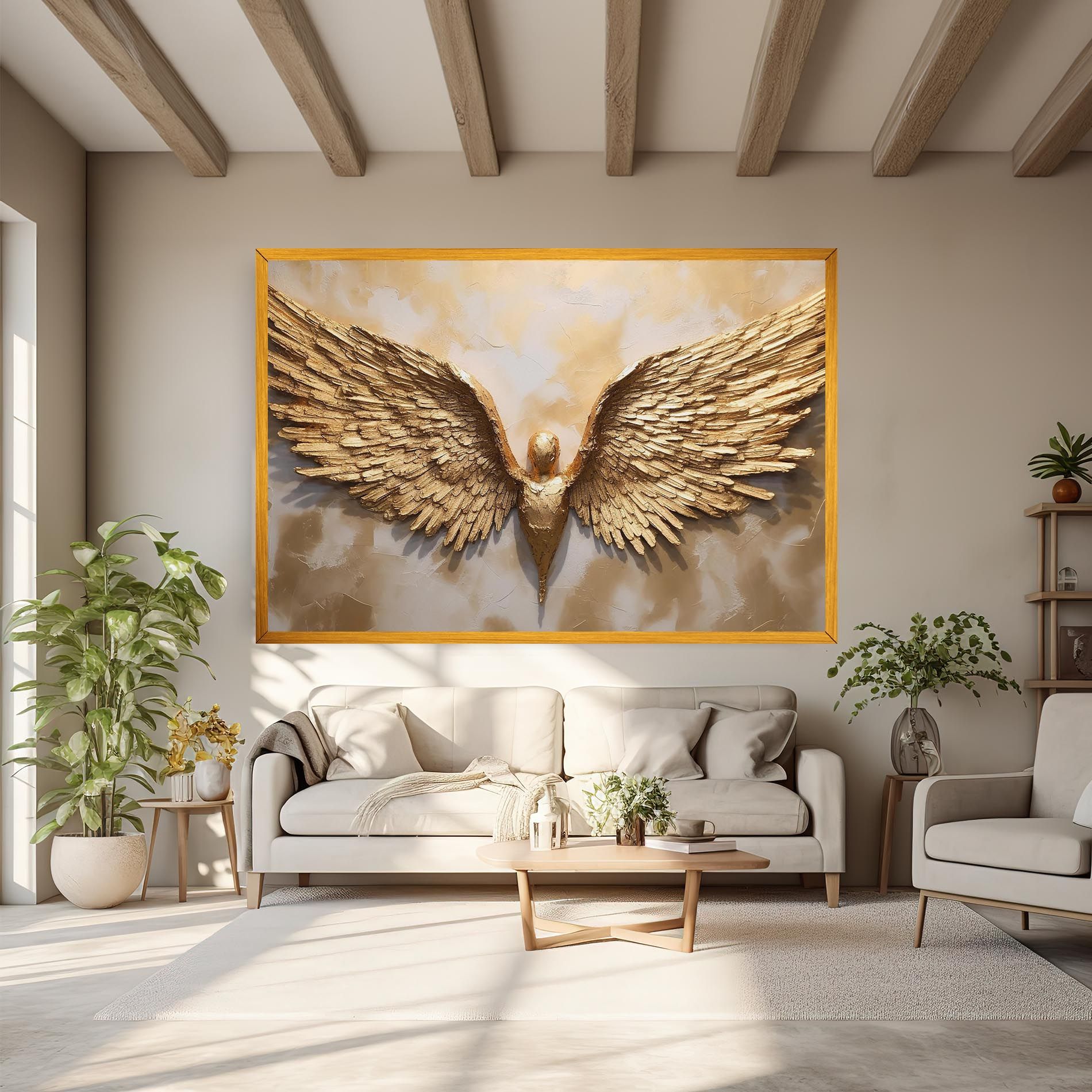 Beautiful Gold Wings mockup 6
