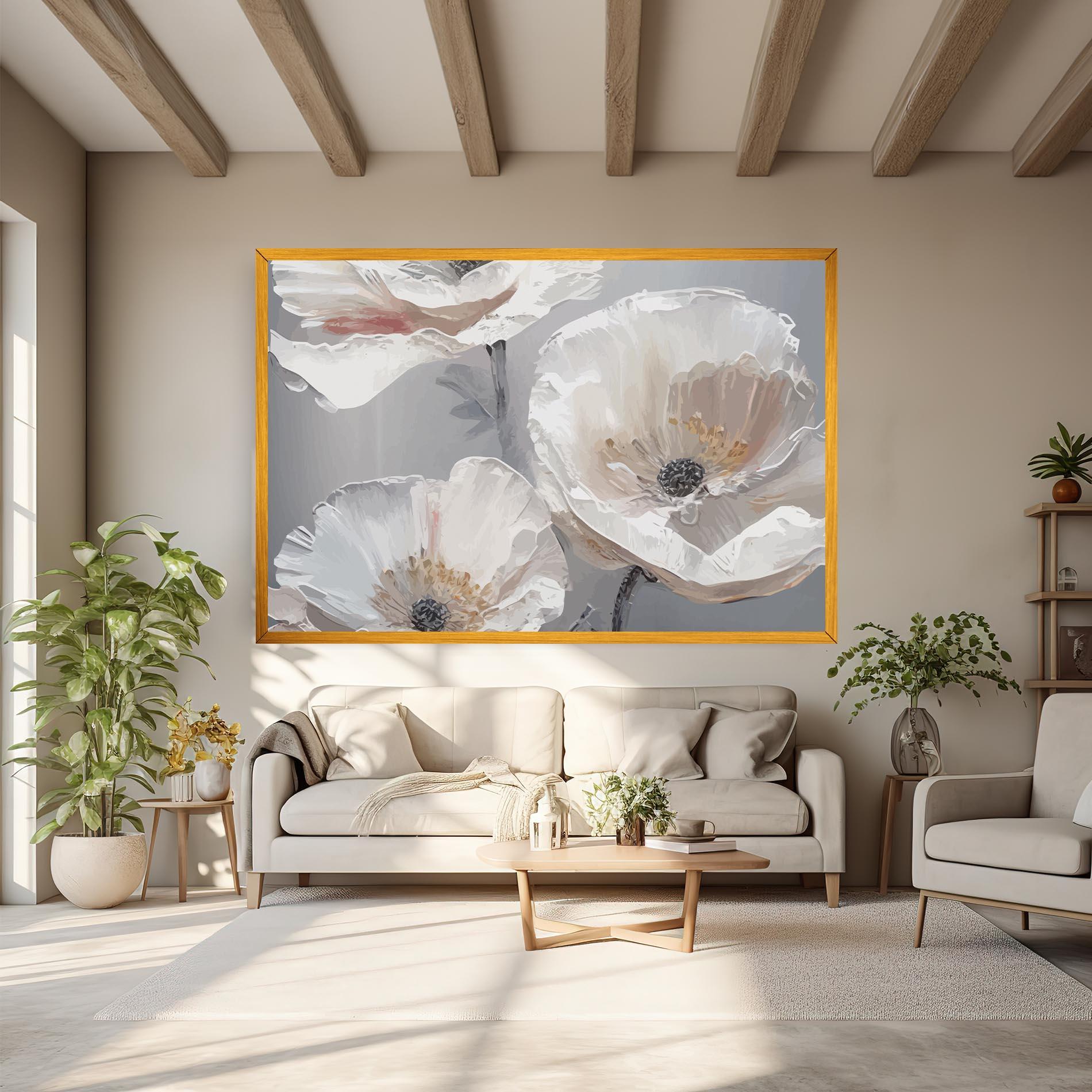 Tablou Canvas Cream Mix Flower mockup 6