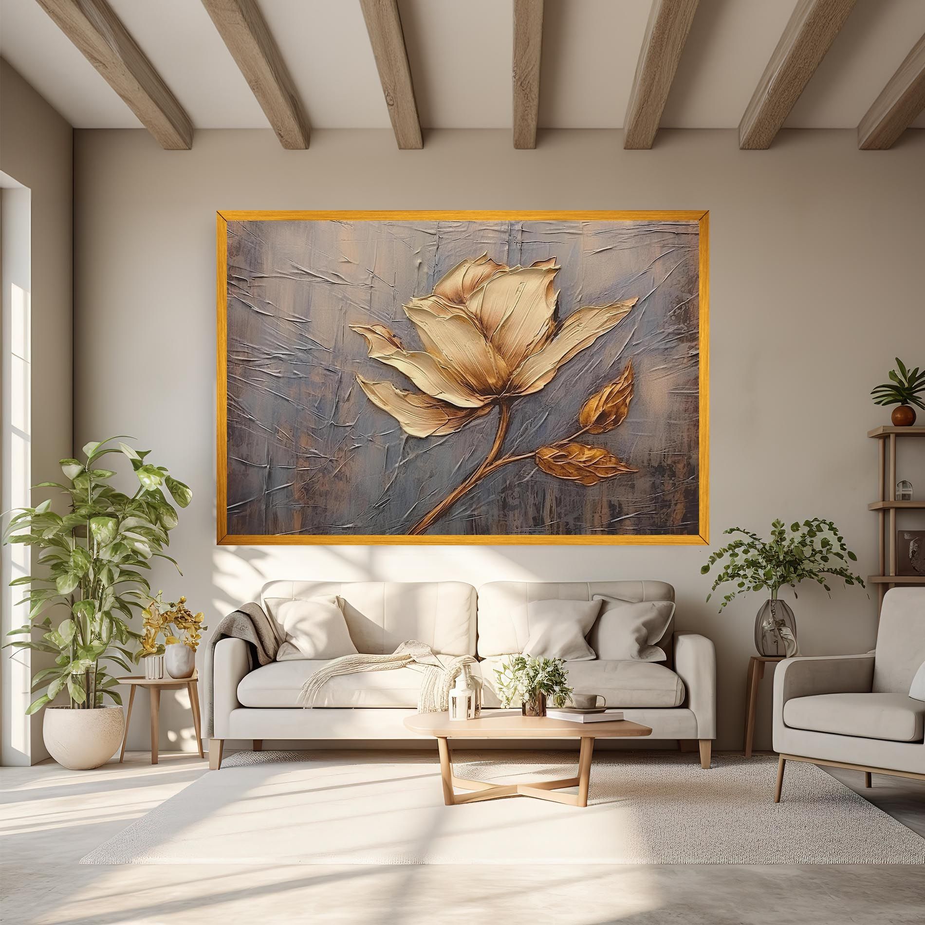 Cream Rose On Blue mockup 6