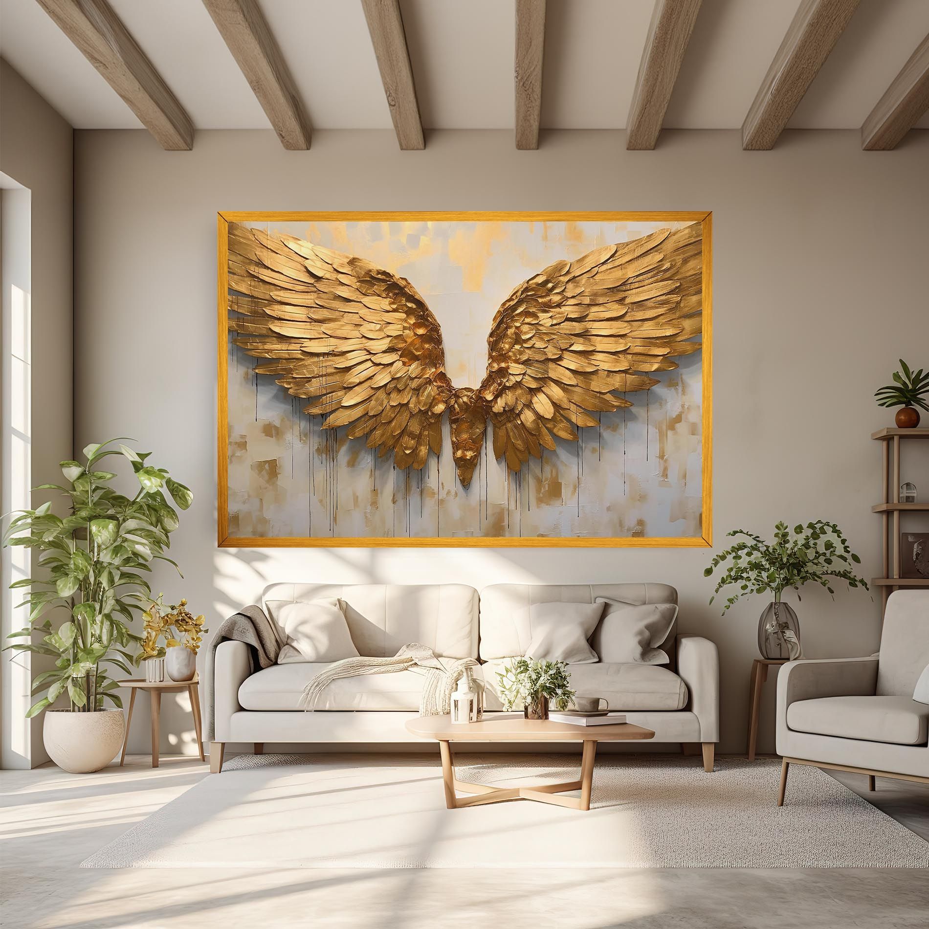 Golden Wings Art mockup 6