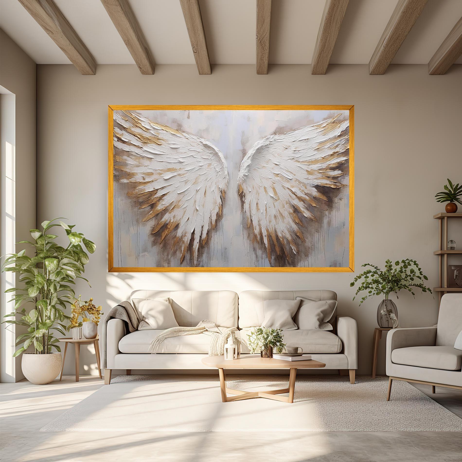 Tablou Canvas White Angel Wings mockup 6