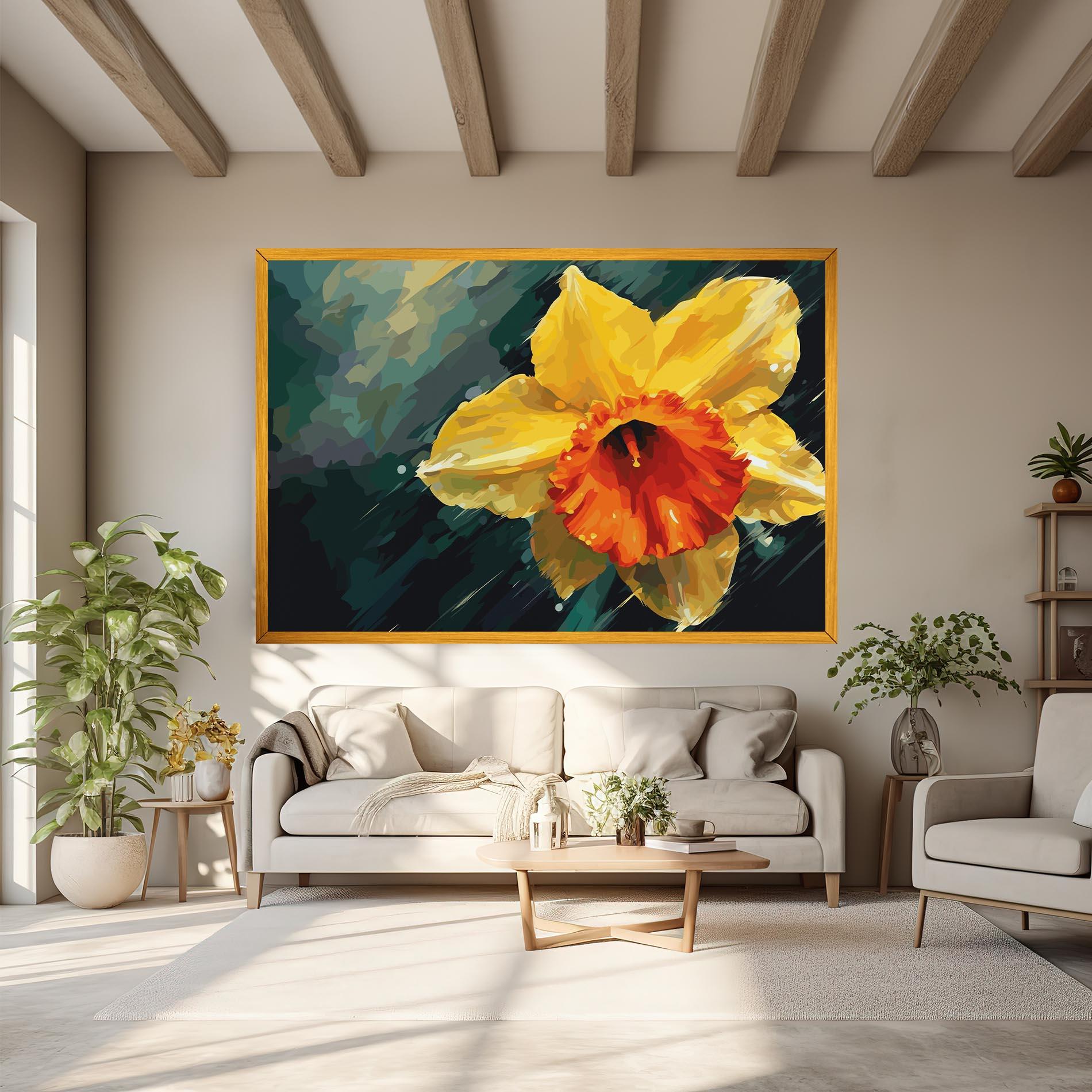 Tablou Canvas Yellow Flower Art mockup 6