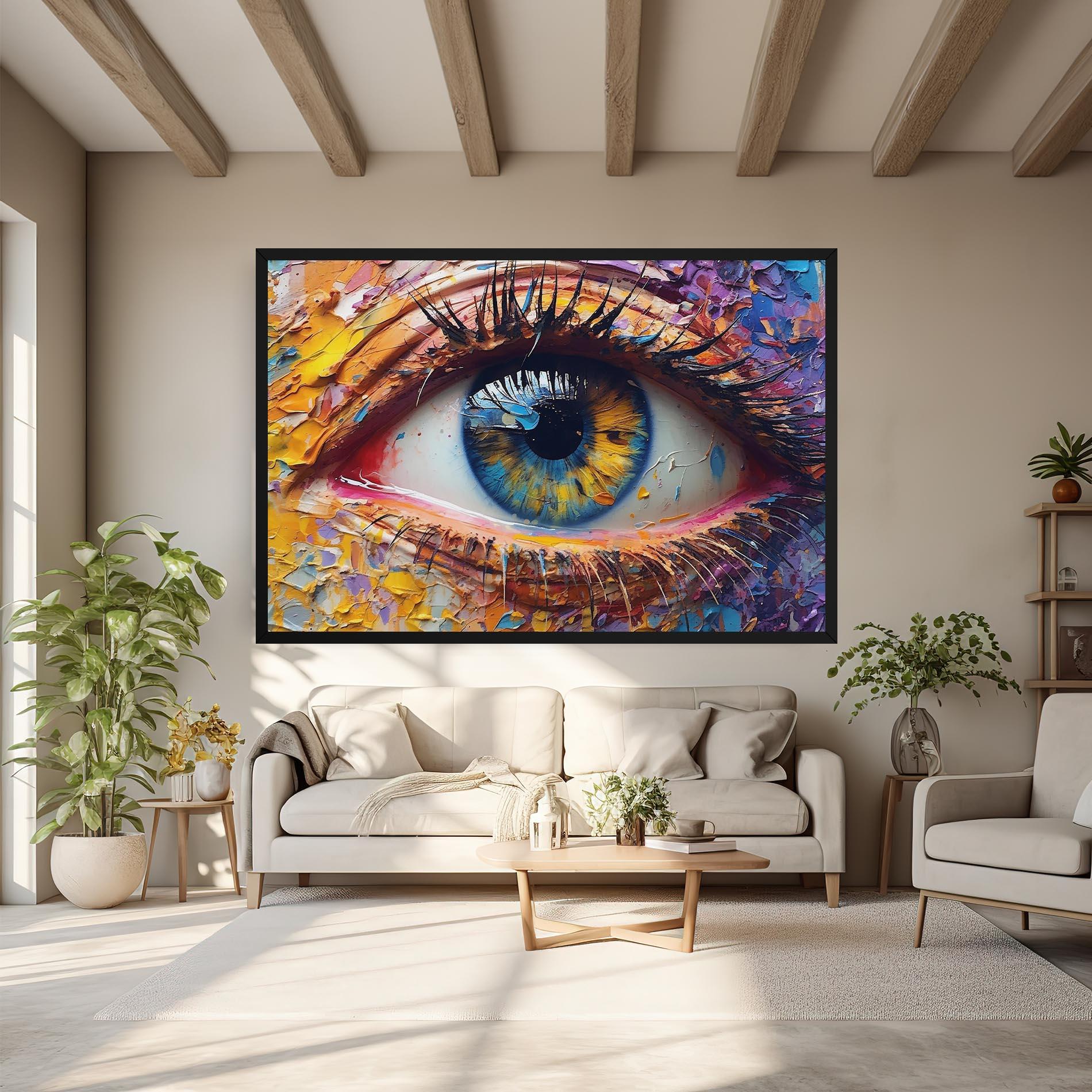 Tablou Canvas Blue Eyes Art mockup 6