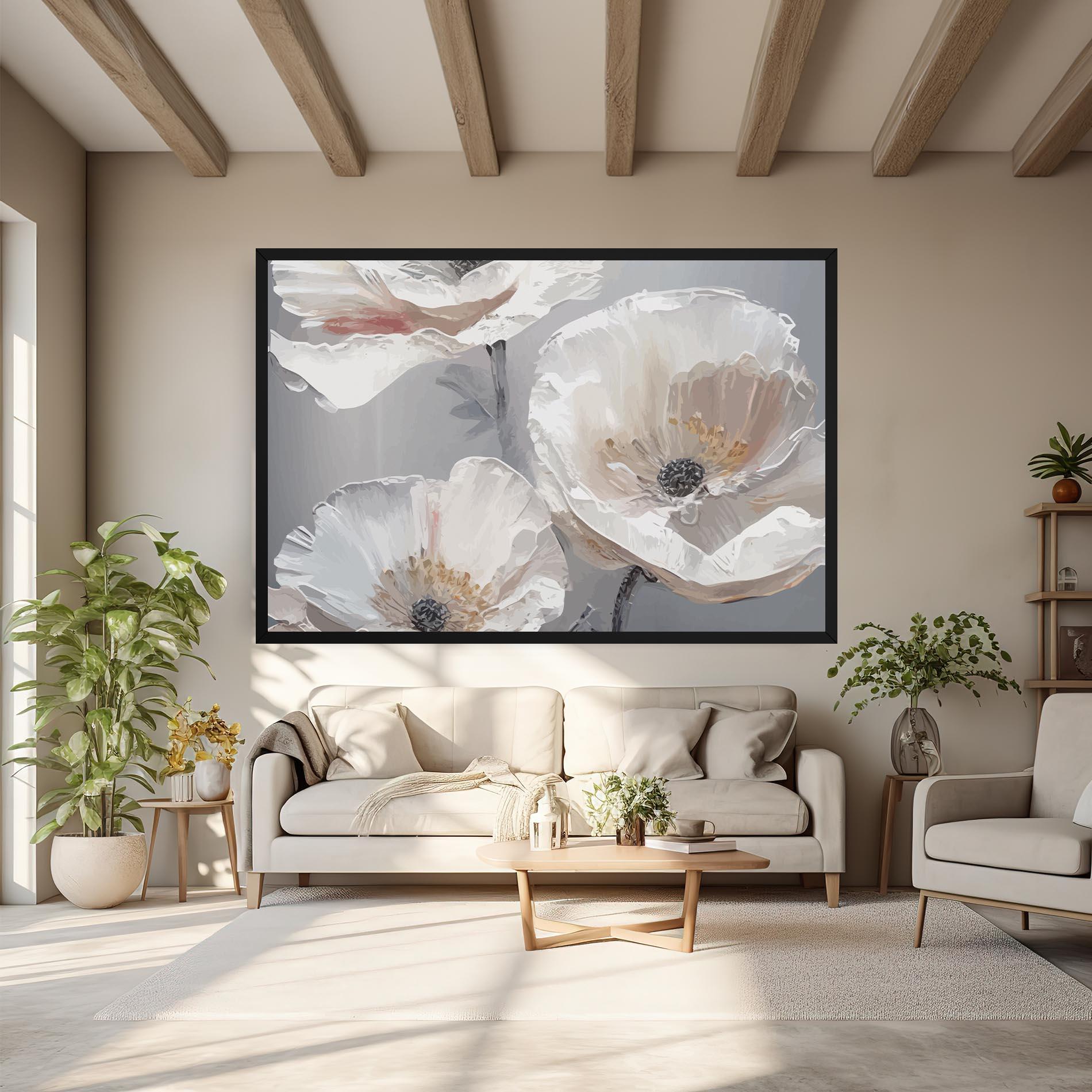 Tablou Canvas Cream Mix Flower mockup 6