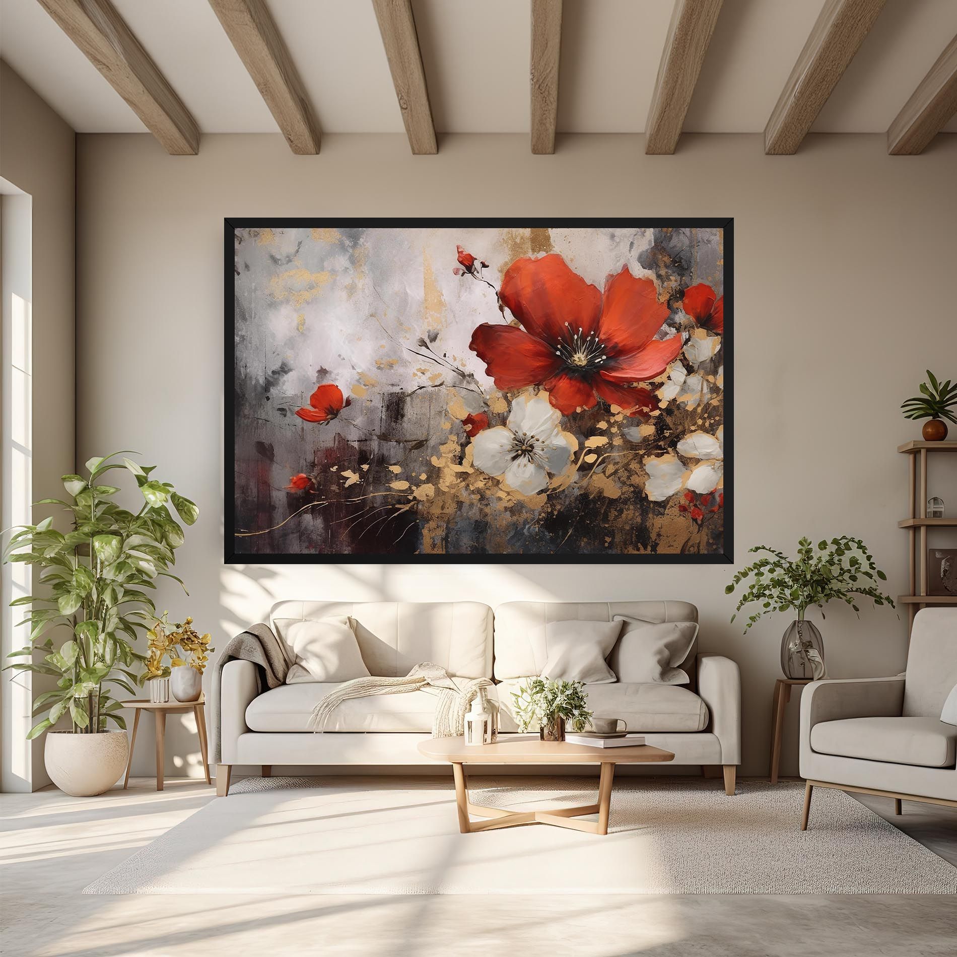 Red Poppy Painting mockup 6