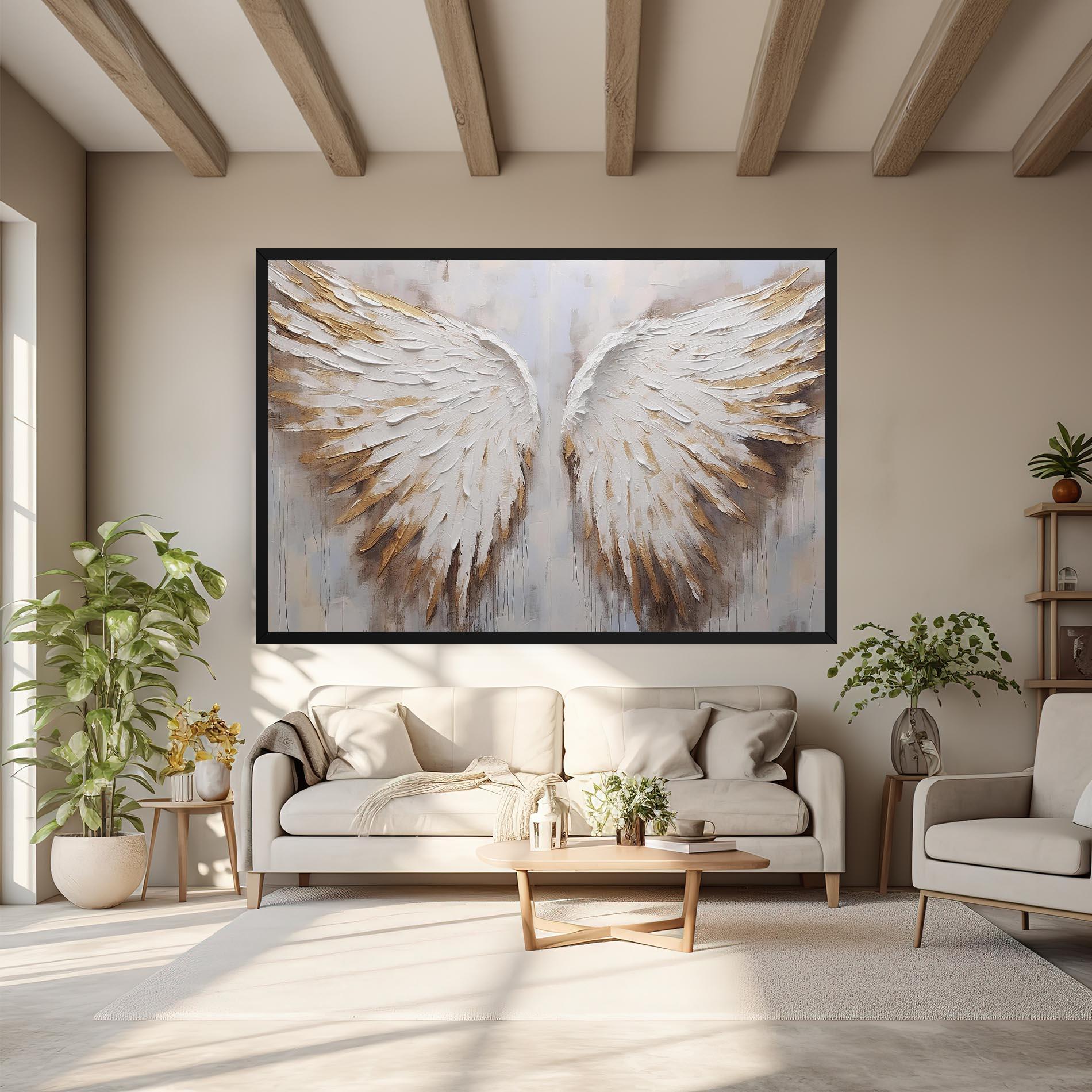 Tablou Canvas White Angel Wings mockup 6