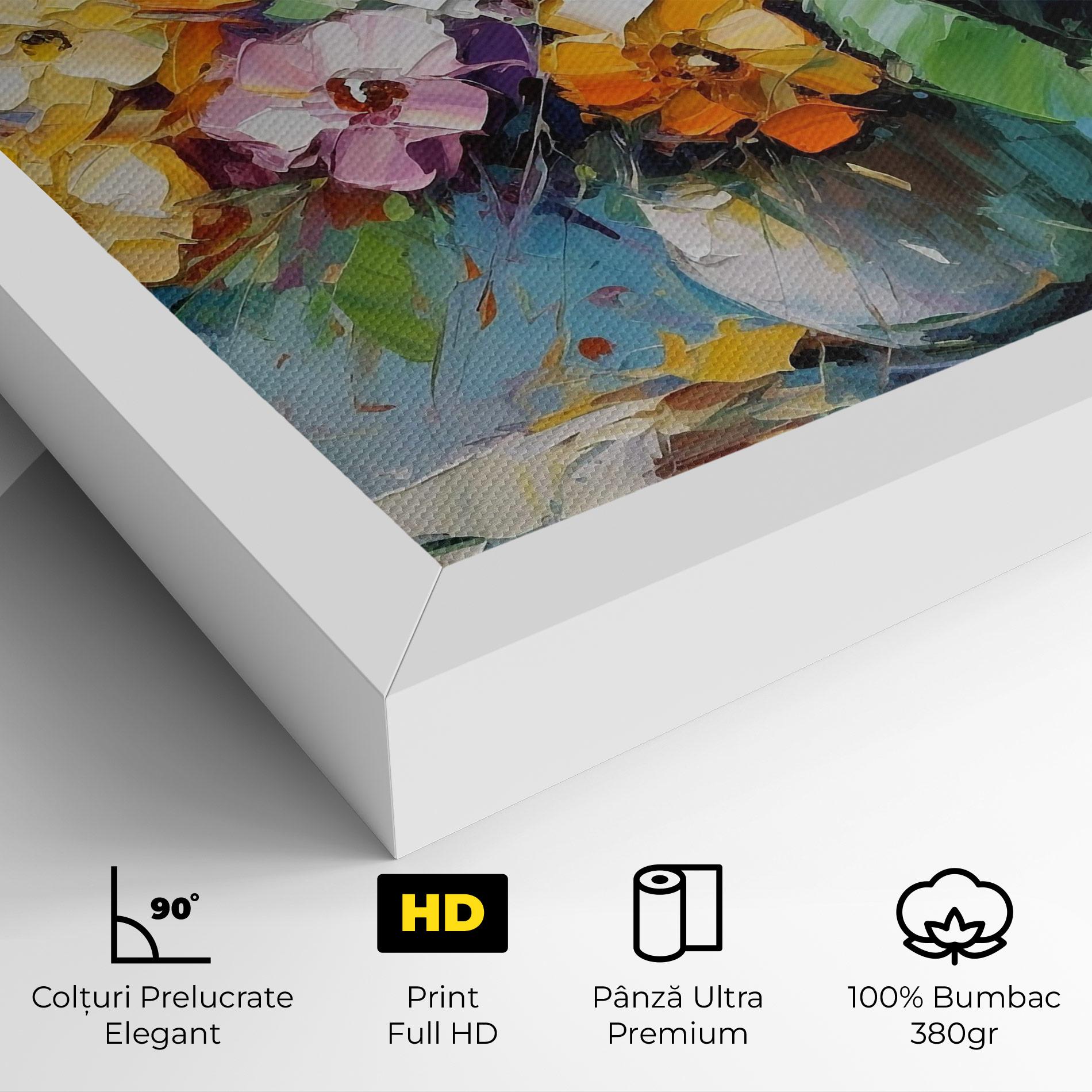 Tablou Canvas Colorfull Flowers Painting mockup 4