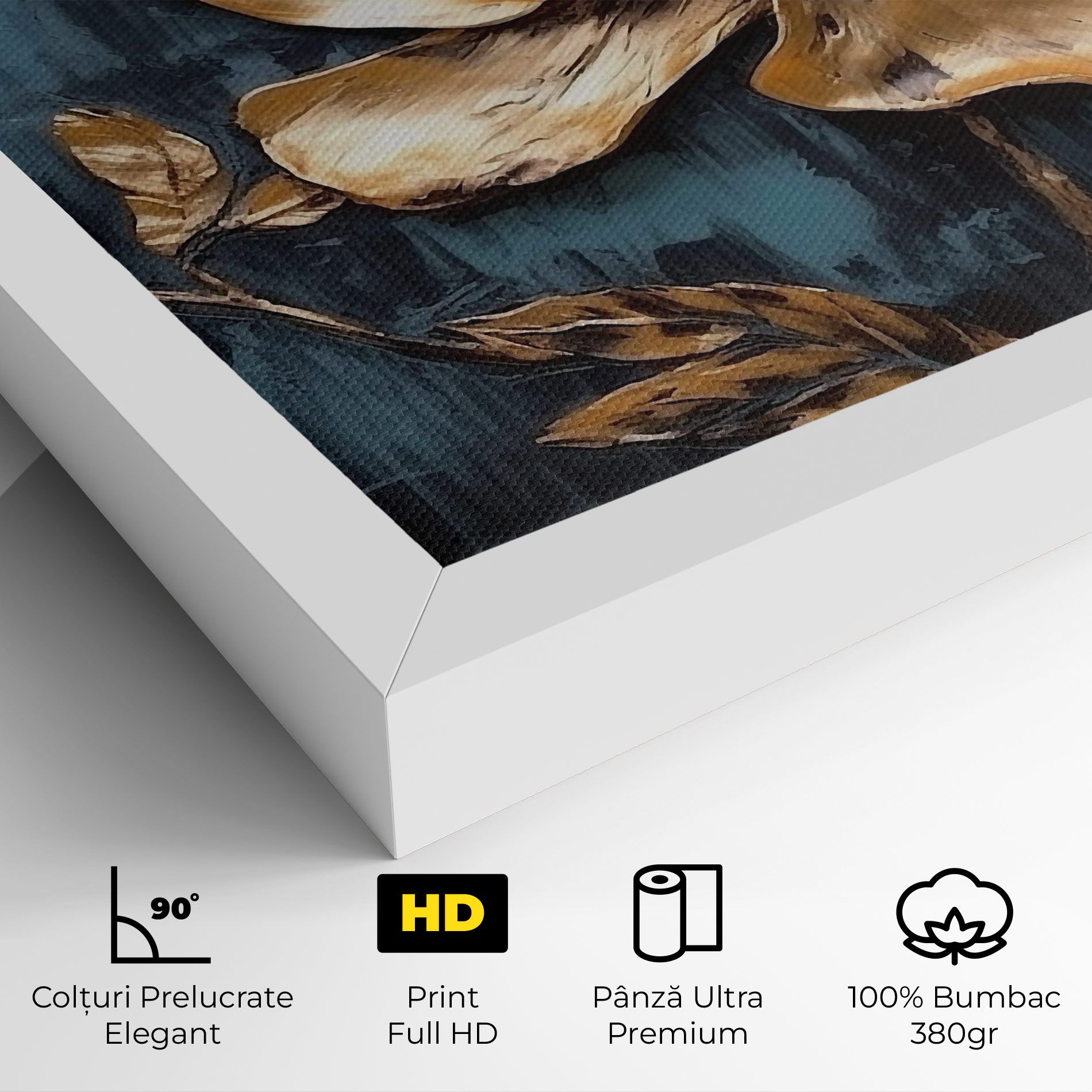 Golden Rose On Blue mockup 4