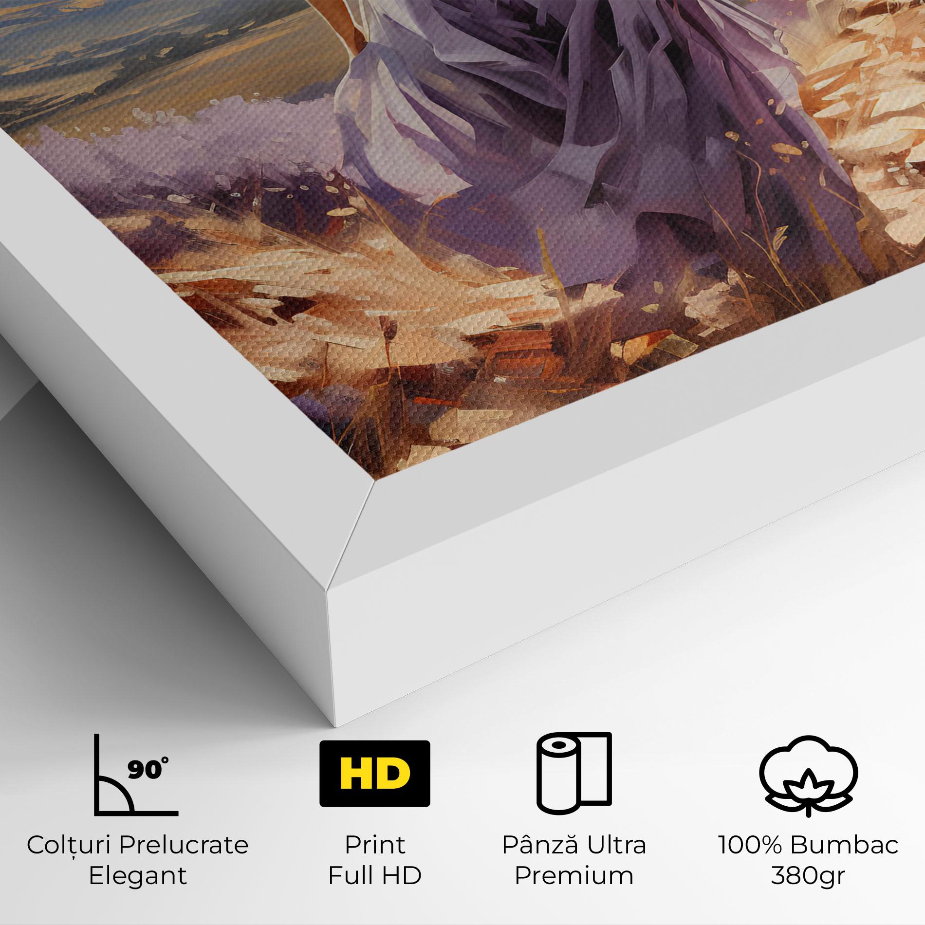 Tablou Canvas Purple Dress Woman mockup 4