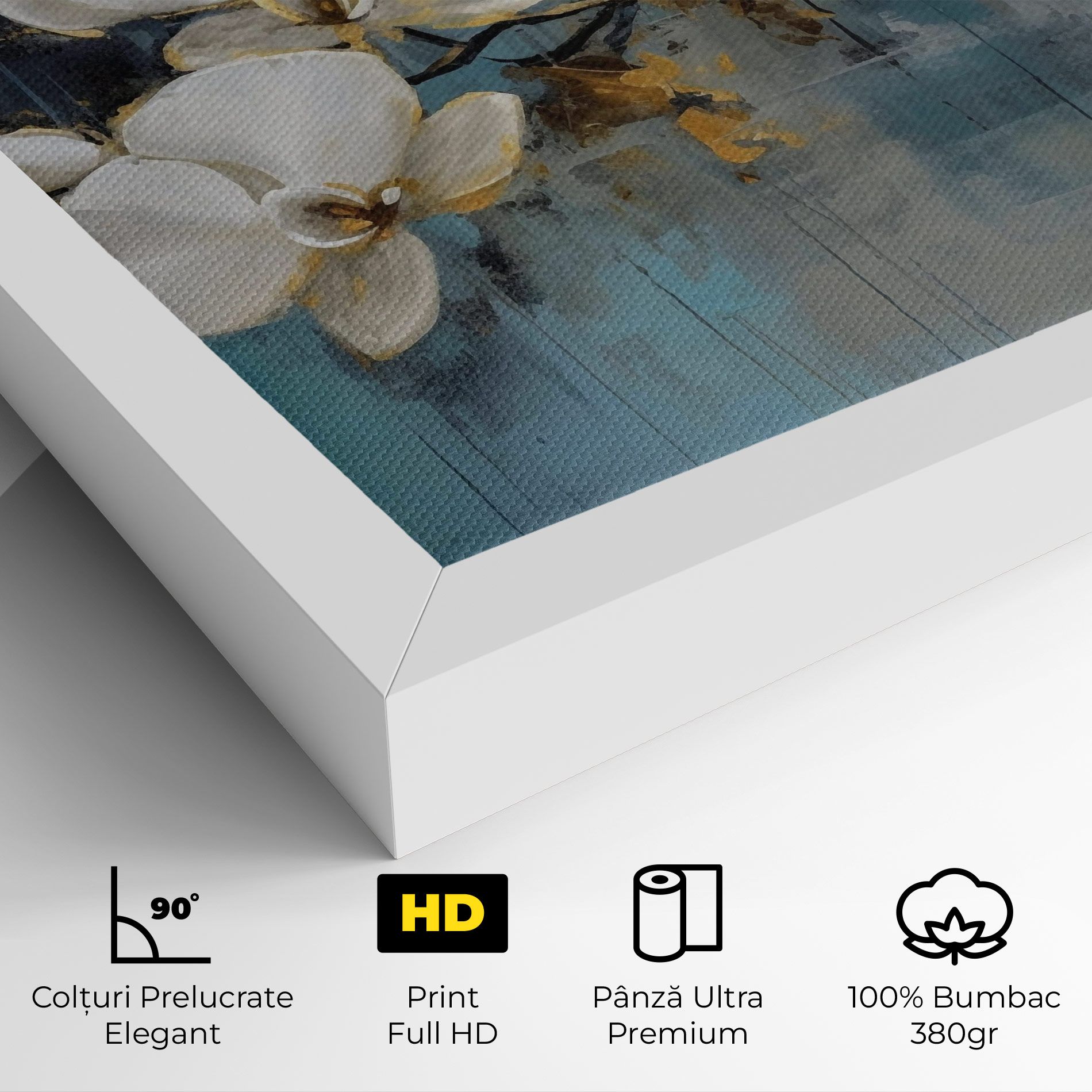 White Orchids Painting mockup 4