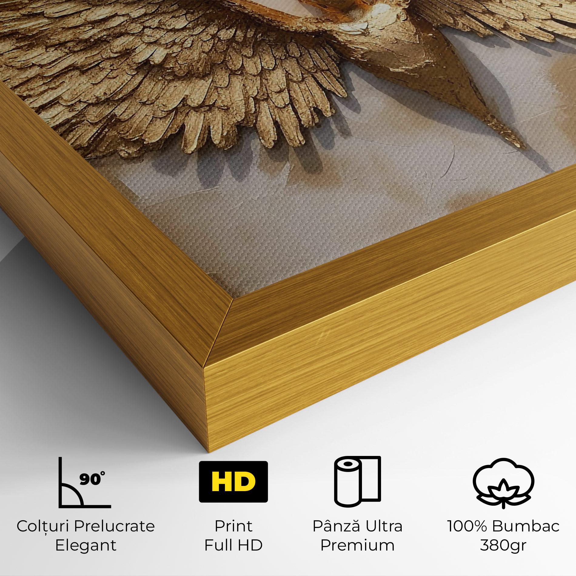 Tablou Canvas Beautiful Gold Wings mockup 4
