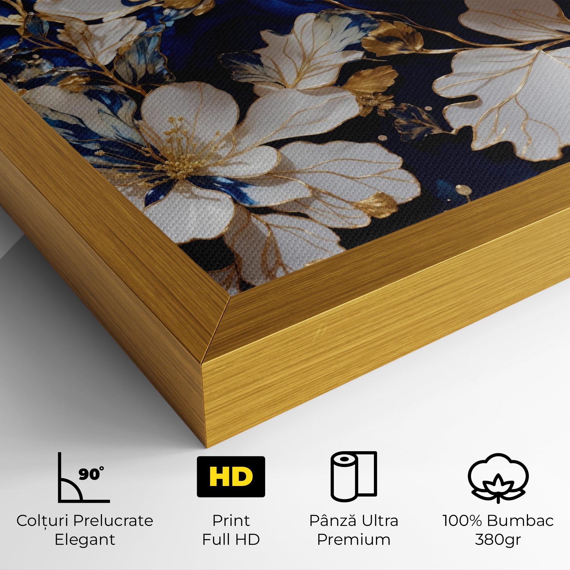 Tablou Canvas Beautiful Golden White Rose mockup 4