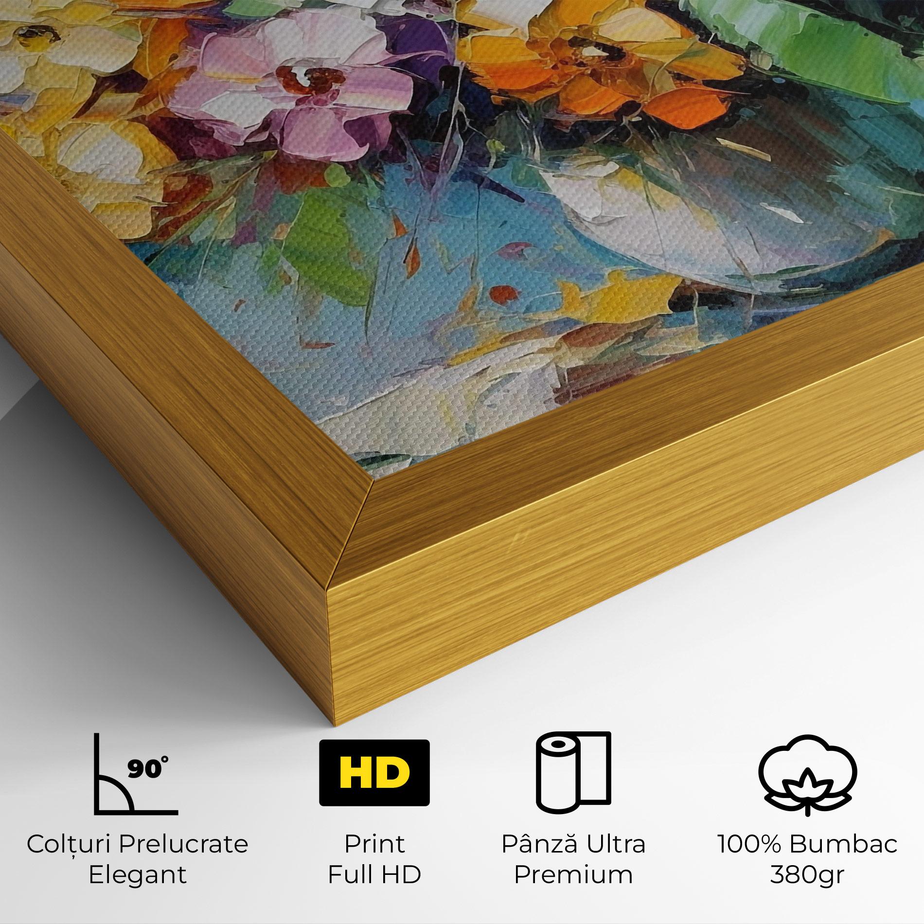 Tablou Canvas Colorfull Flowers Painting mockup 4