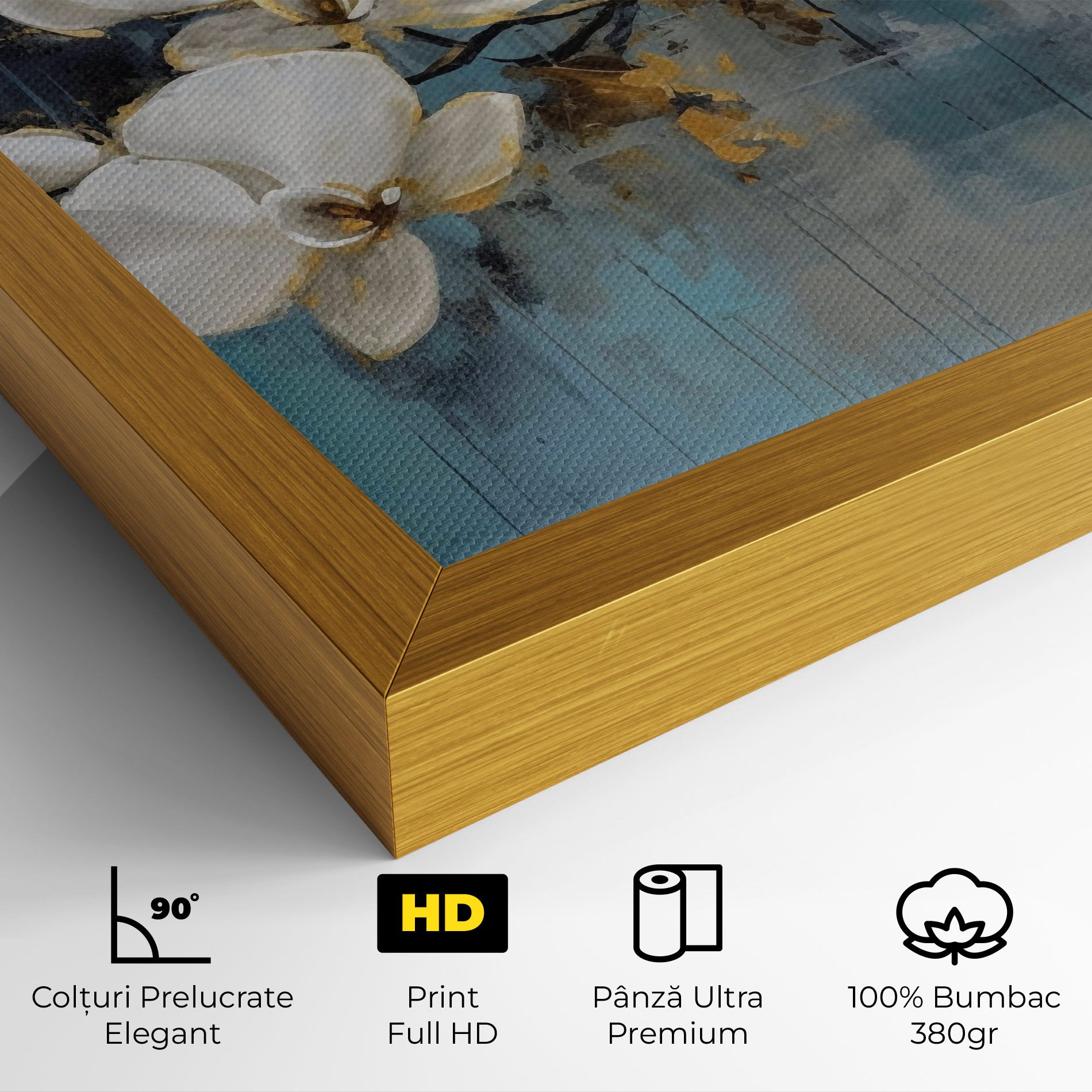 White Orchids Painting mockup 4