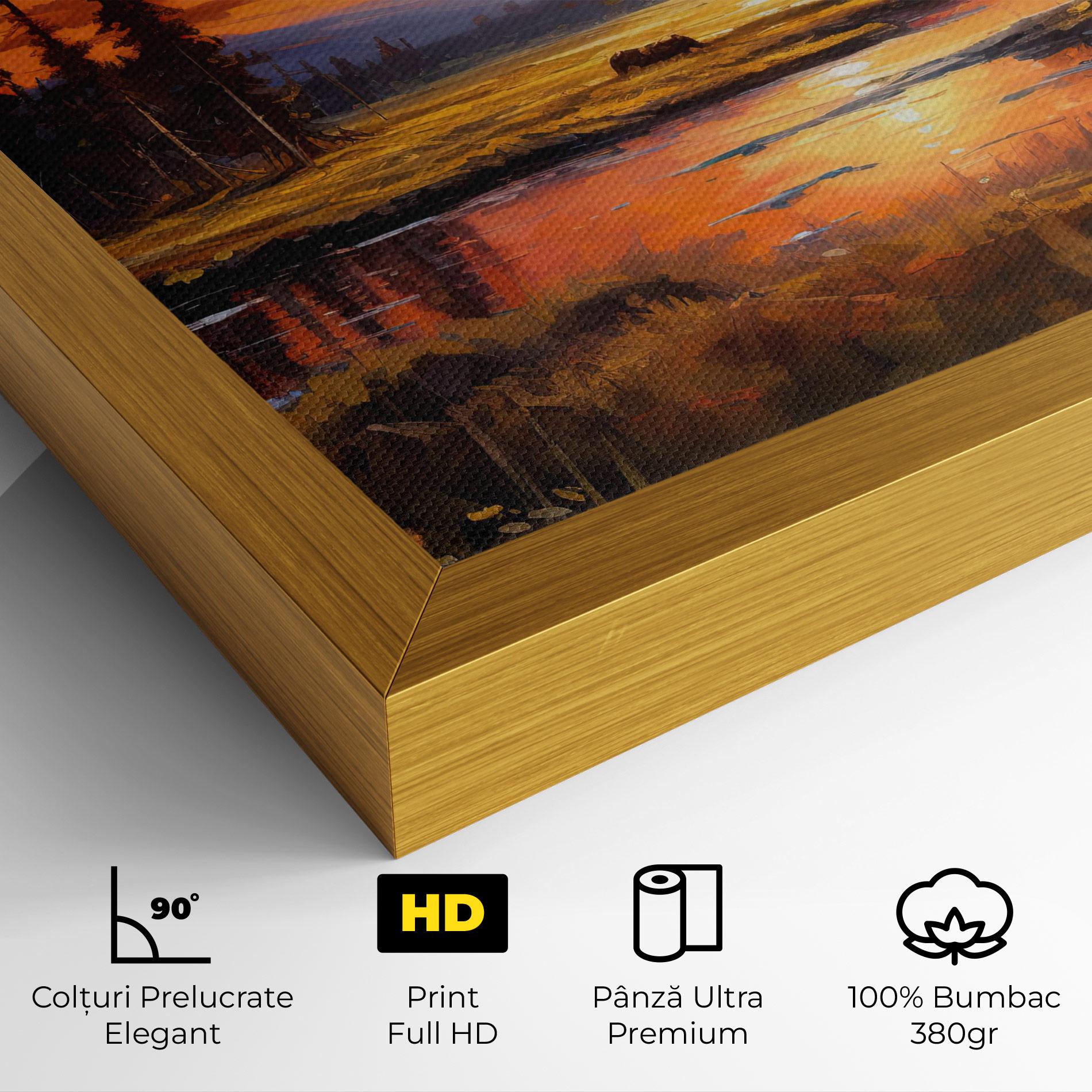 Tablou Canvas Wild Horses Painting mockup 4