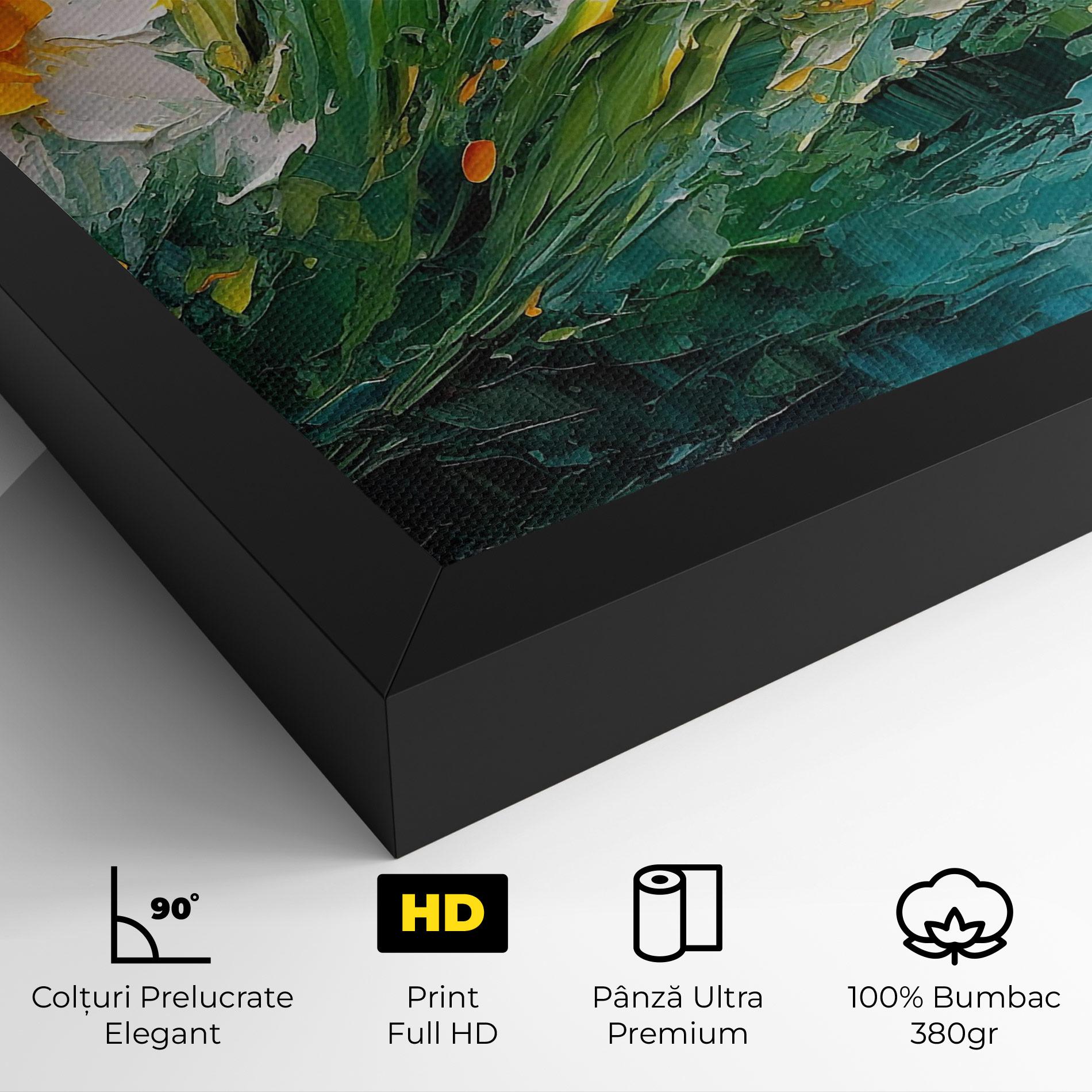 Tablou Canvas Abstract Flower Painting mockup 4