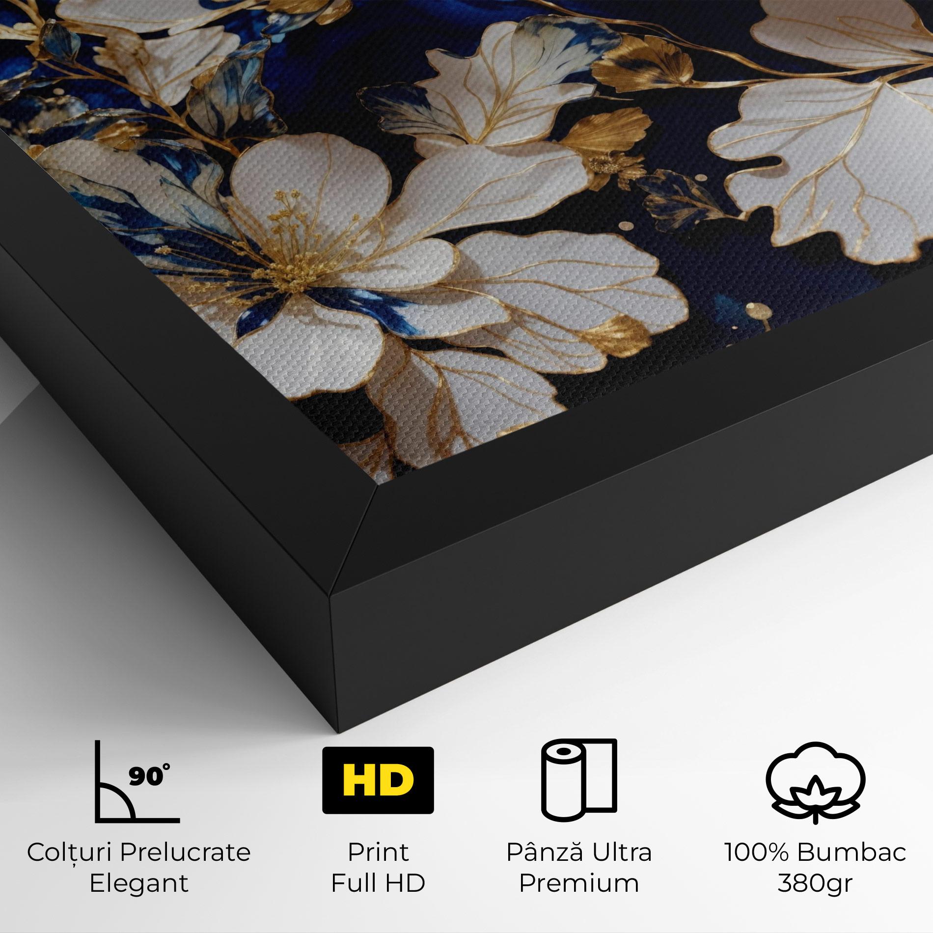 Tablou Canvas Beautiful Golden White Rose mockup 4
