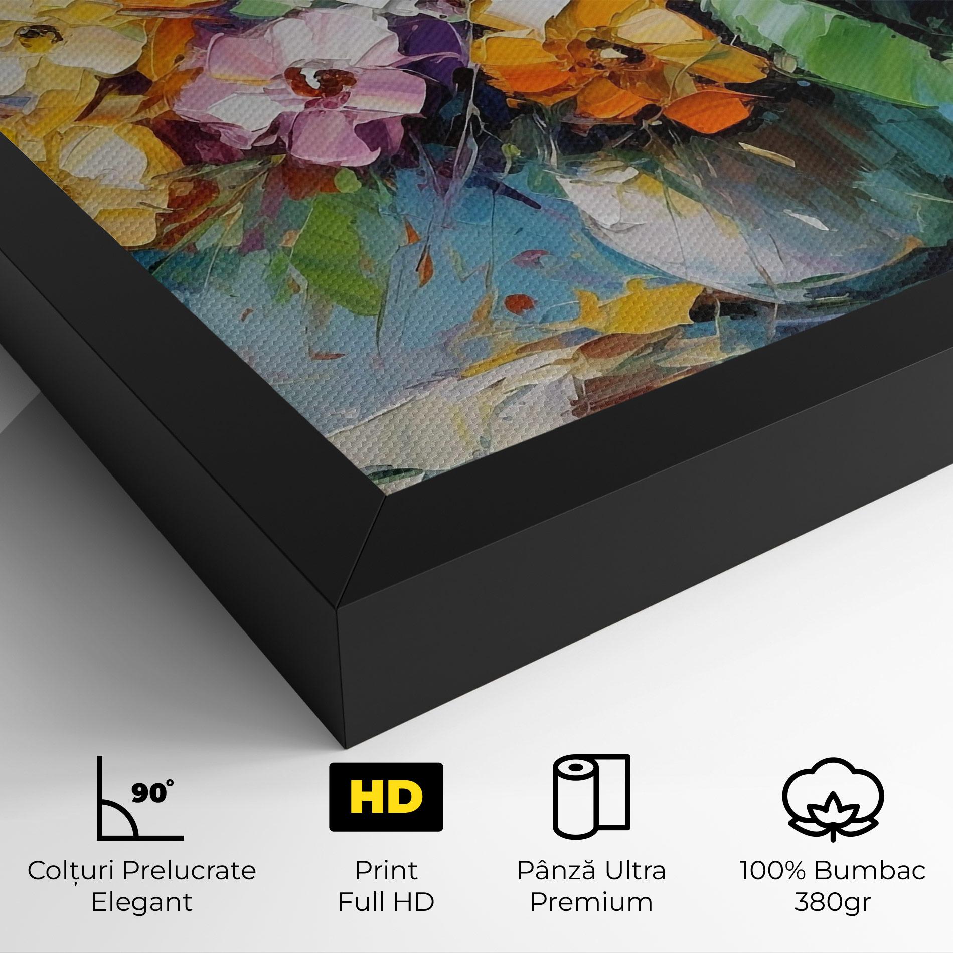 Tablou Canvas Colorfull Flowers Painting mockup 4