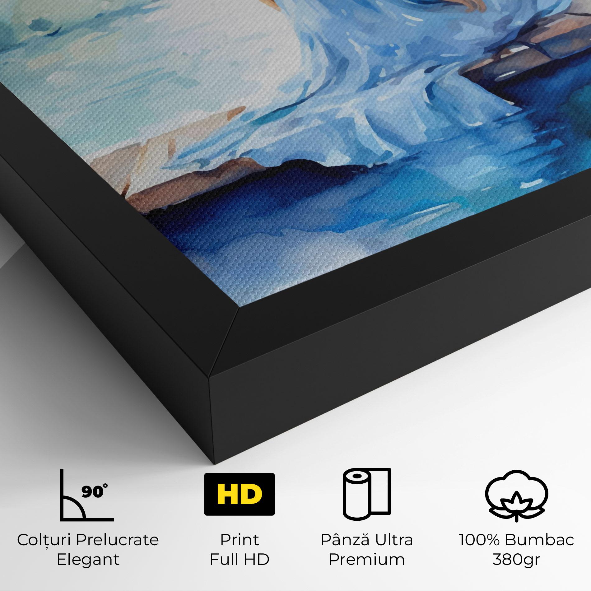 Tablou Canvas Lake Blue Woman mockup 4