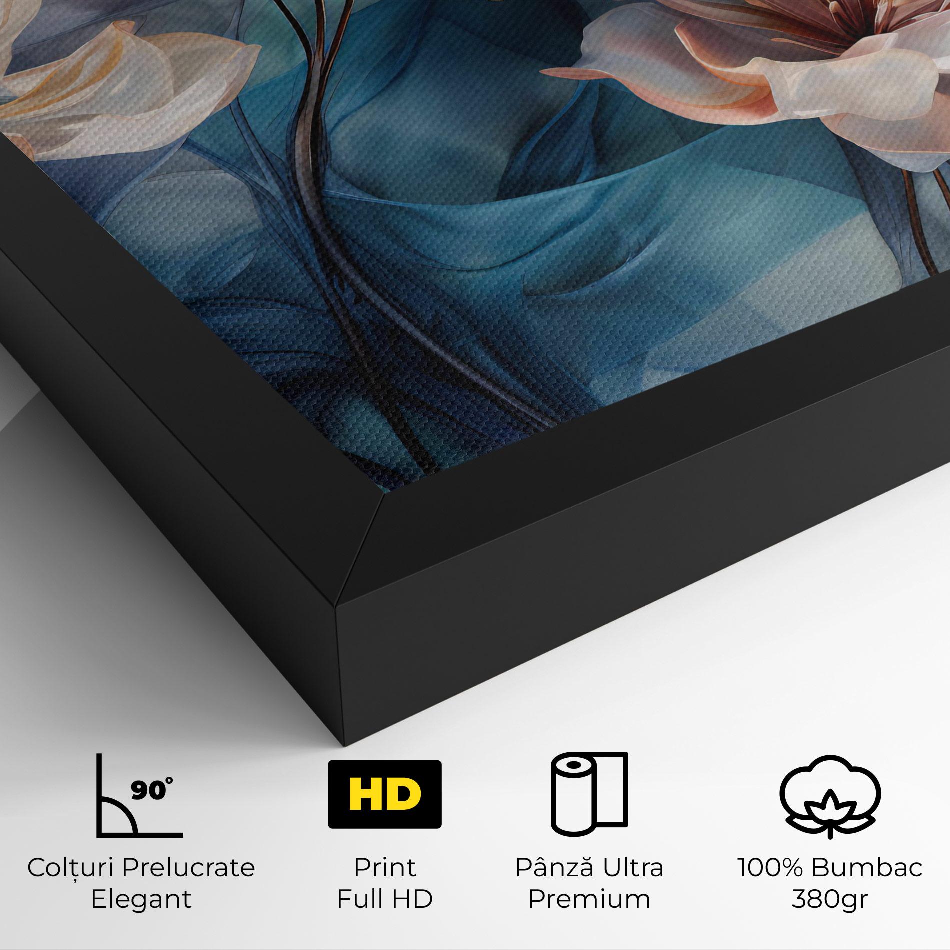 Tablou Canvas Pink Flowers Floating mockup 4