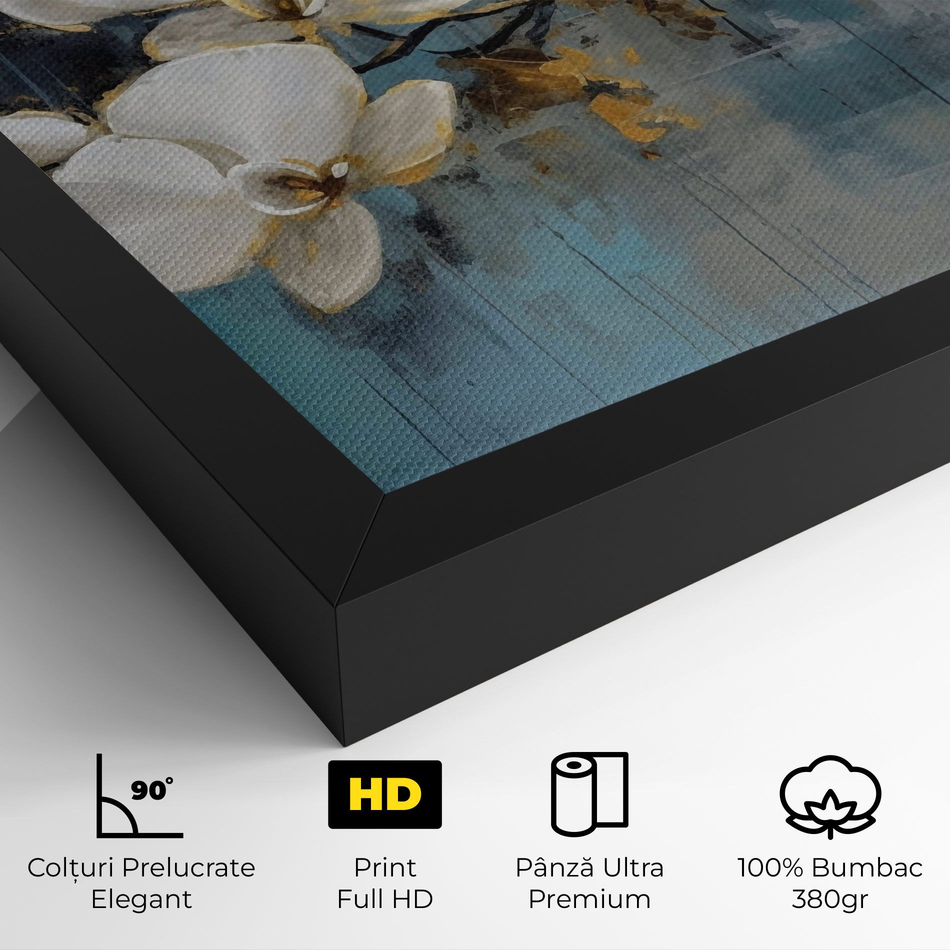 White Orchids Painting mockup 4