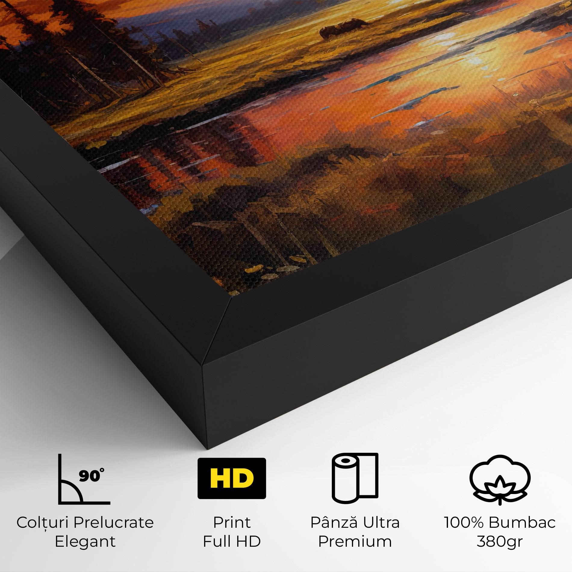 Tablou Canvas Wild Horses Painting mockup 4