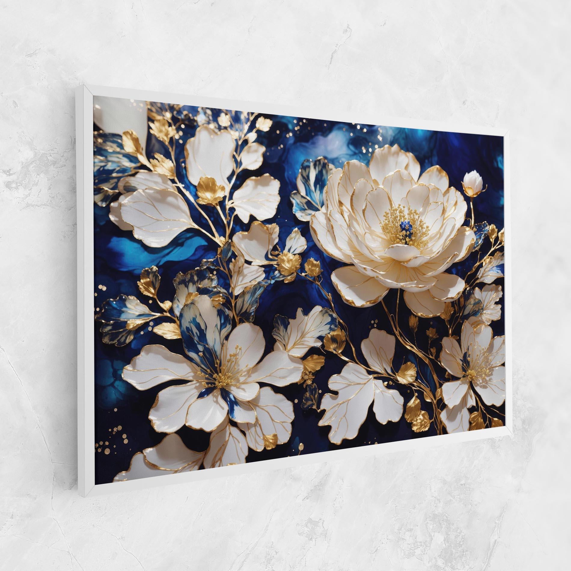 Tablou Canvas Beautiful Golden White Rose mockup 1