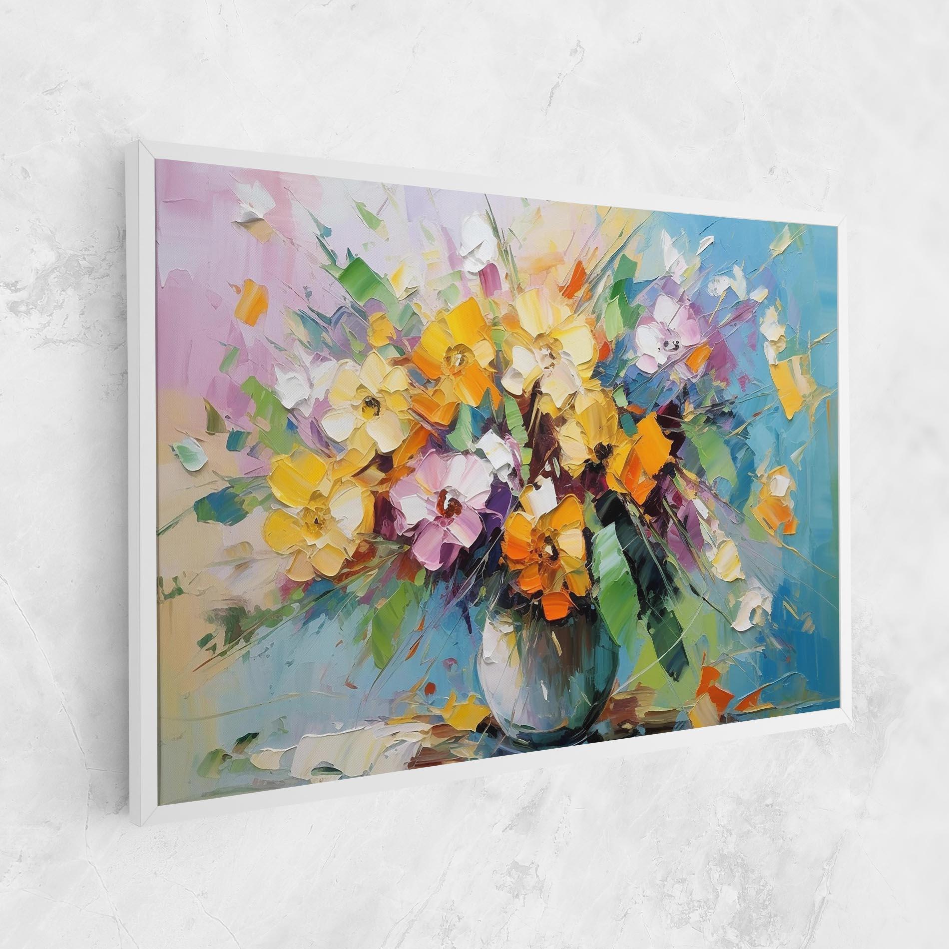 Tablou Canvas Colorfull Flowers Painting mockup 1
