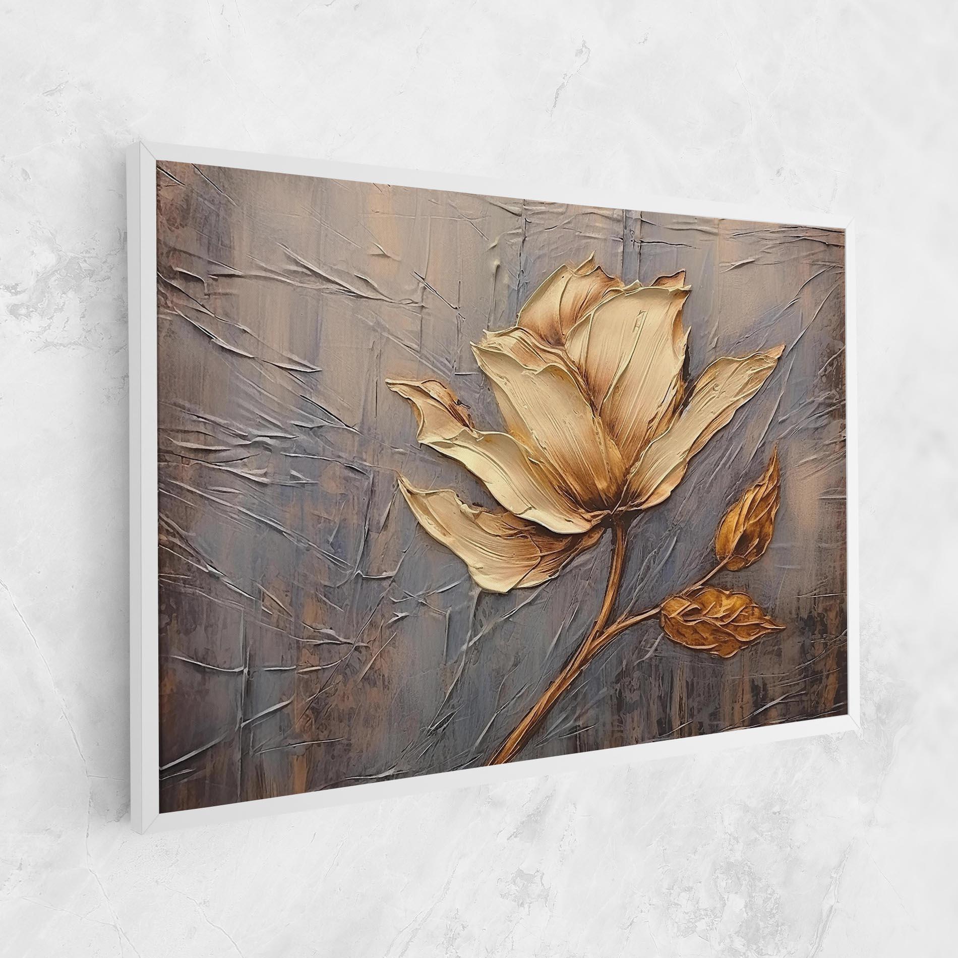 Tablou Canvas Cream Rose On Blue mockup 1