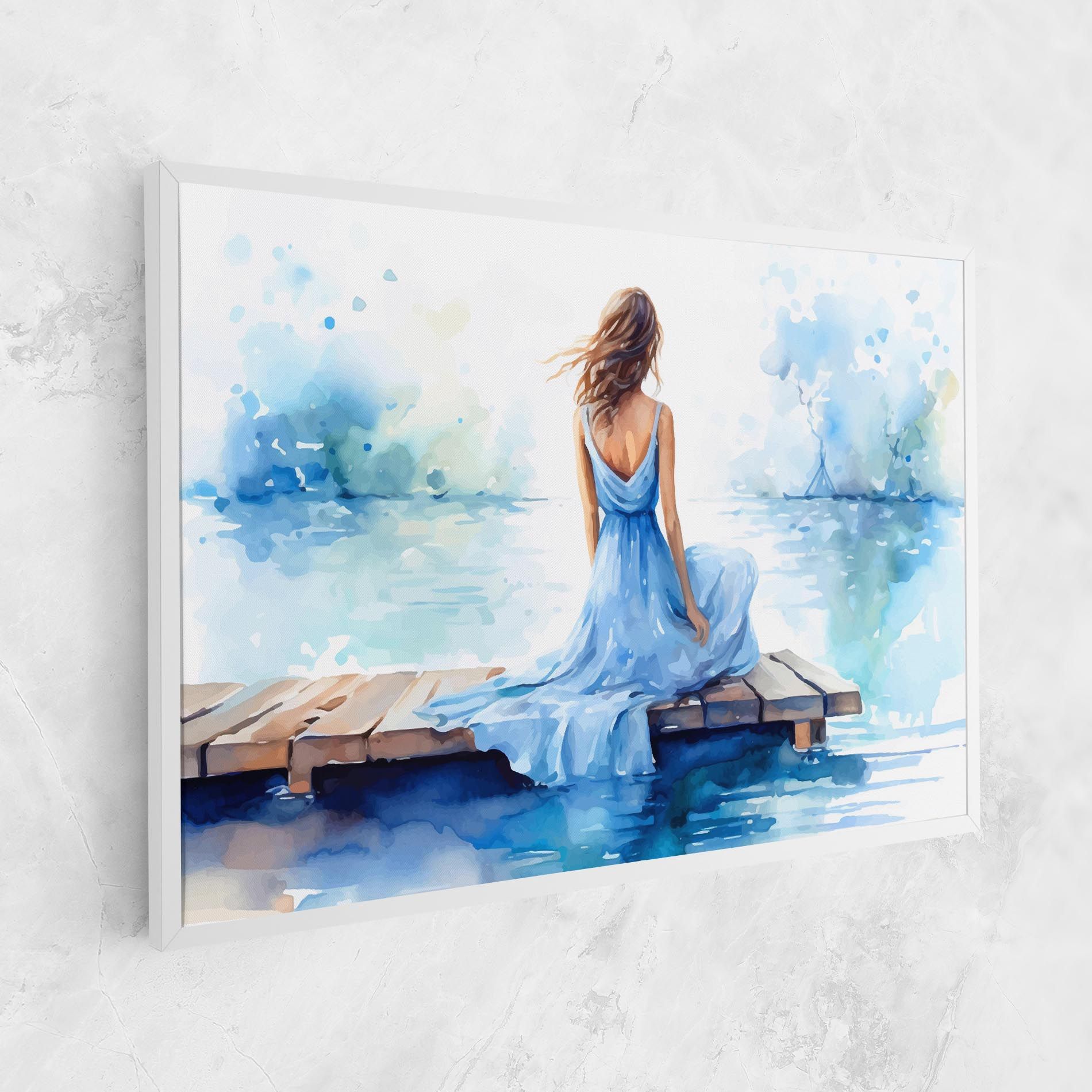 Lake Blue Woman mockup 1