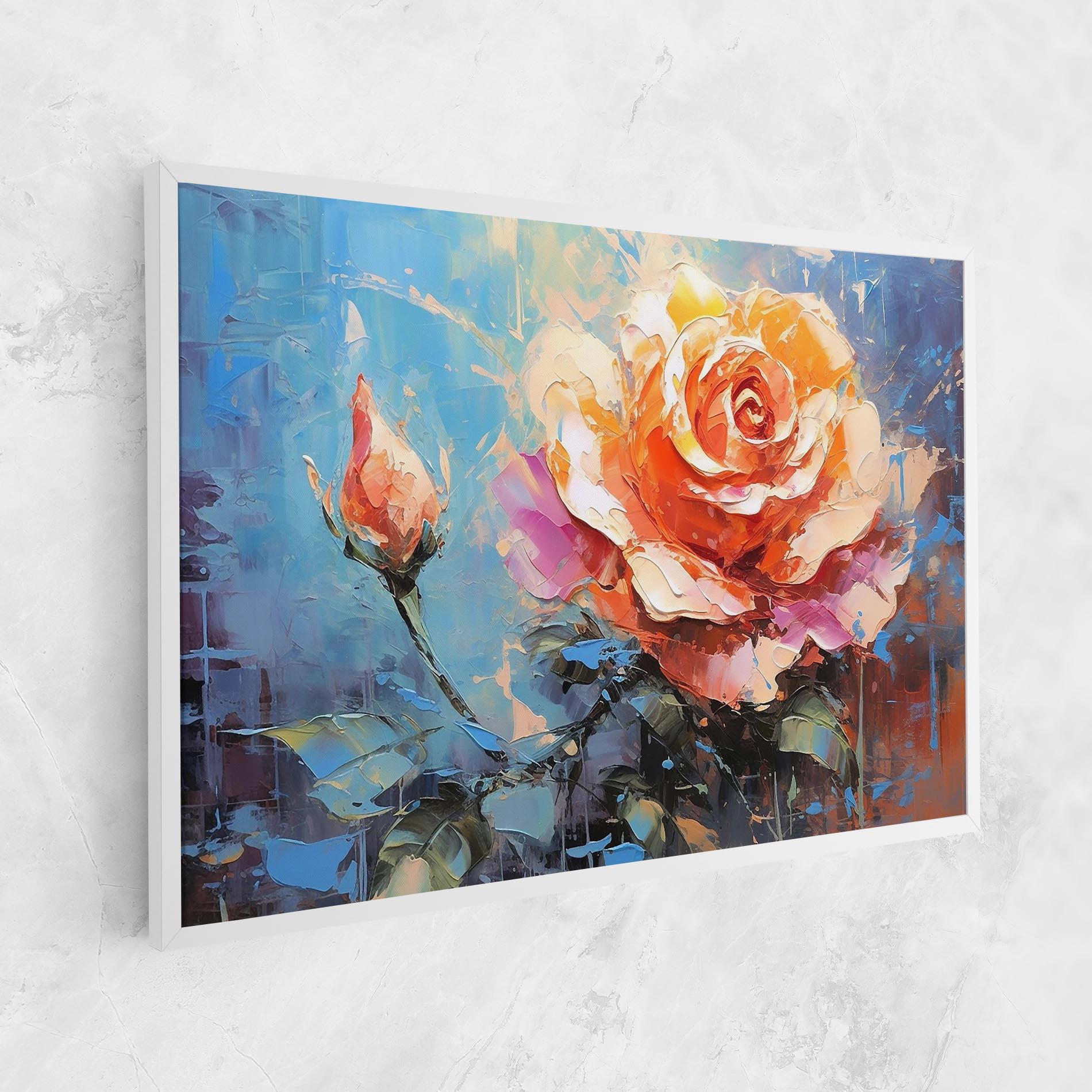 Tablou Canvas Pretty Pink Rose Art mockup 1